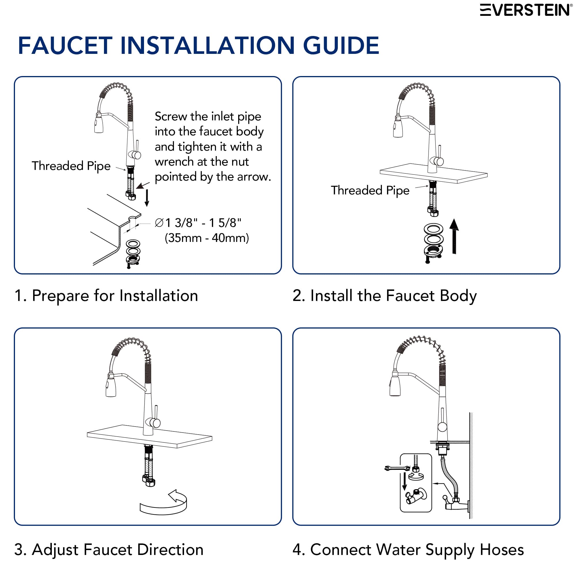 EVERSTEIN SFS-1133-GD Kitchen-Faucets - View #10