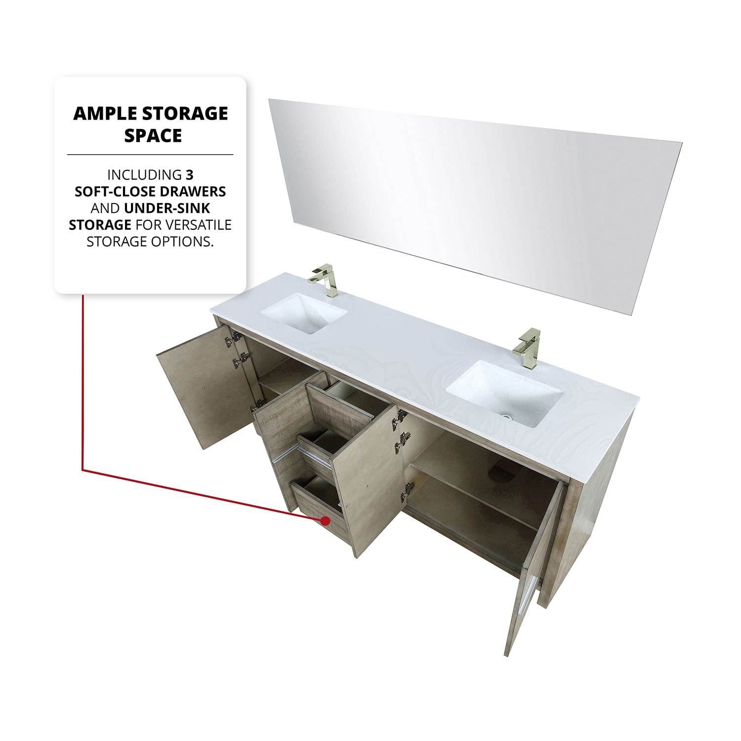 Lexora LLF80DKSODM70FBN Bath-Vanity-Combo - View #5
