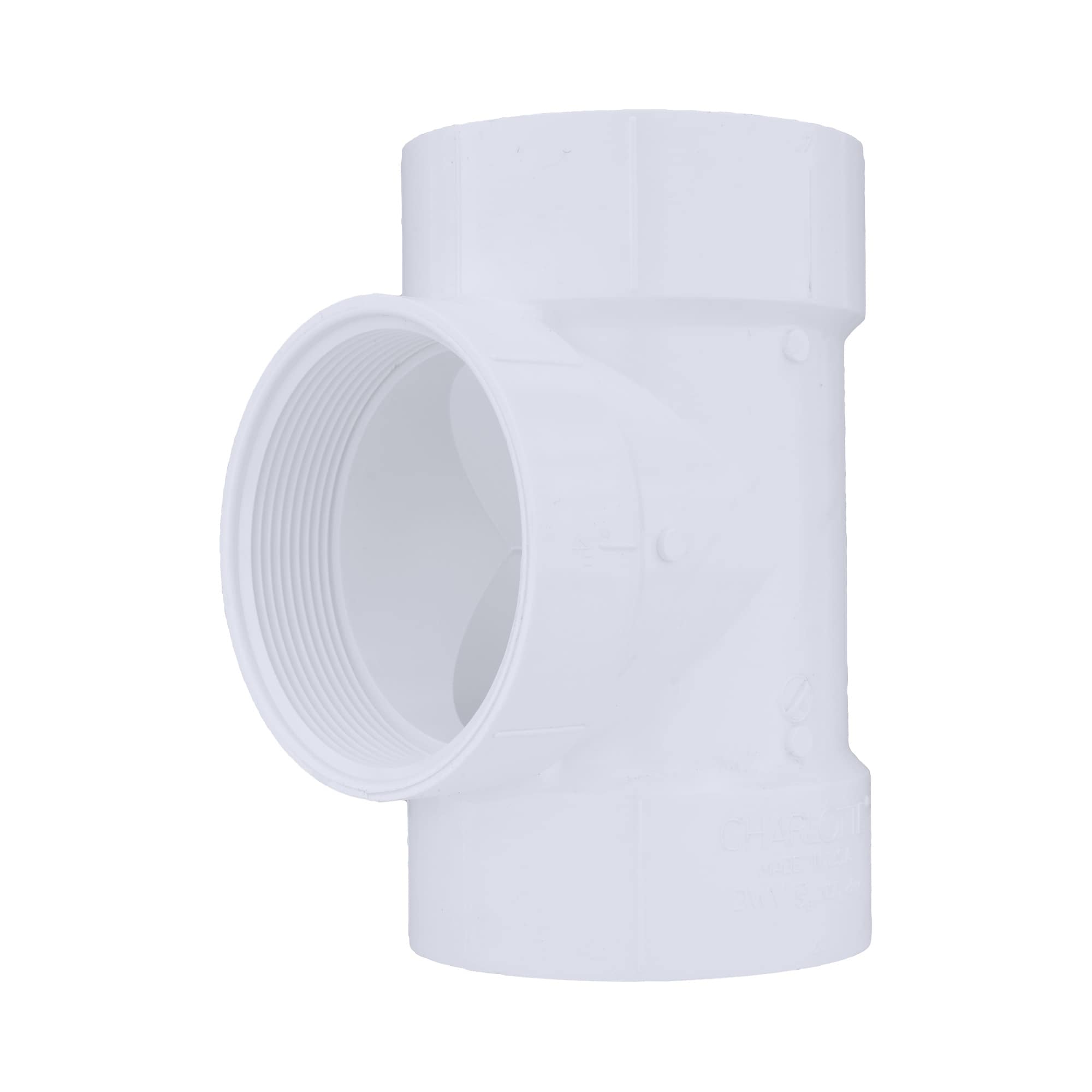 Charlotte Pipe PVC 00445  0600 1-1/2-in PVC Flush Cleanout Tee