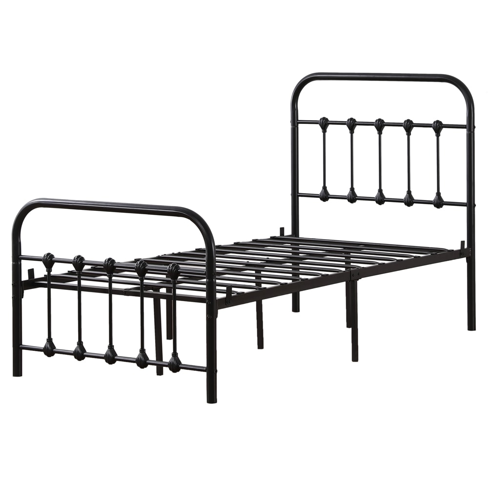 Winado Bed Frame Black Twin Metal Bed Frame At Lowes.com