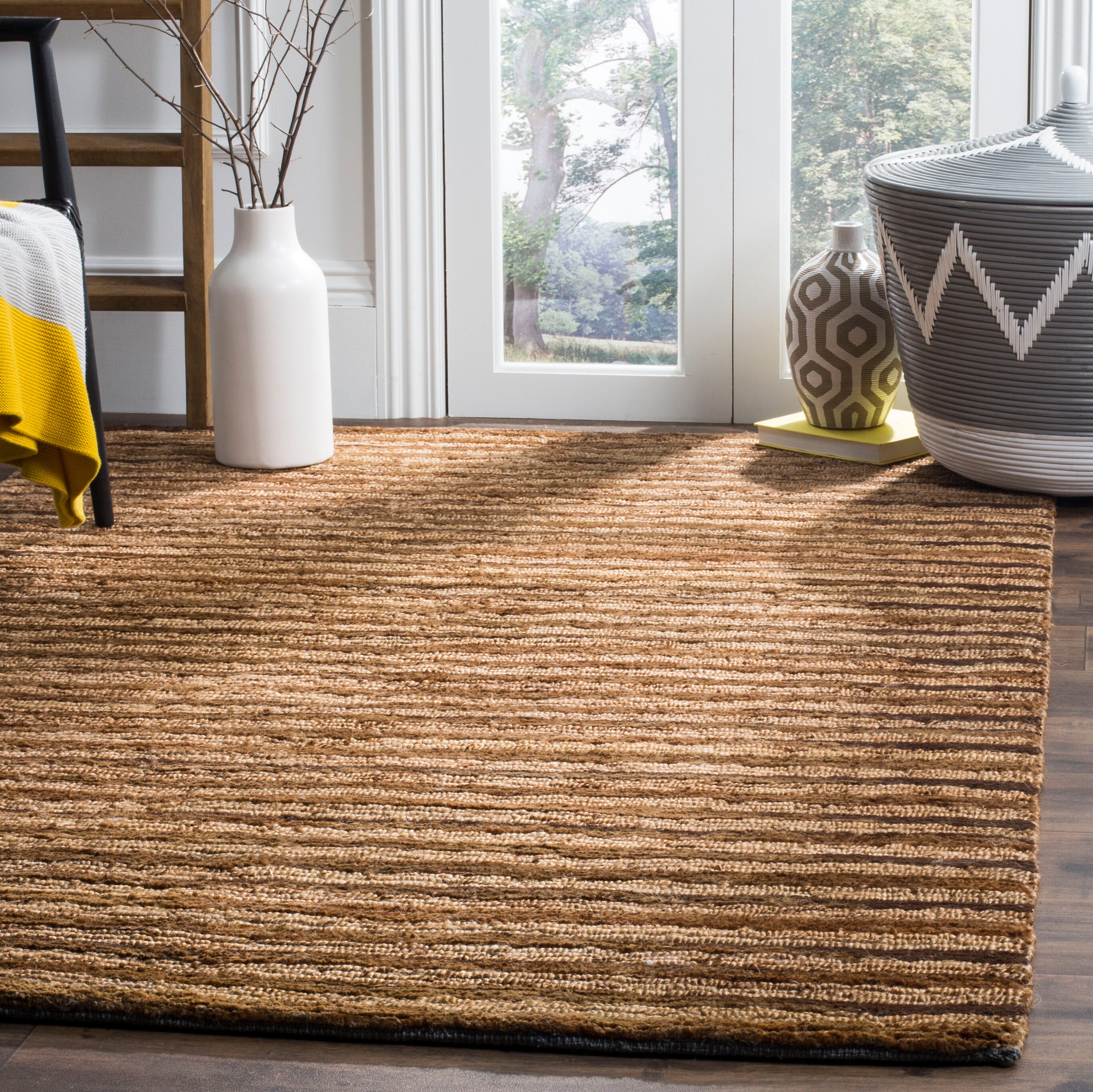 Safavieh ORG211A-9 Organica Kieler 9 x 12 (ft) Knotted Jute Natural Rectangular Indoor Stripe Area rug
