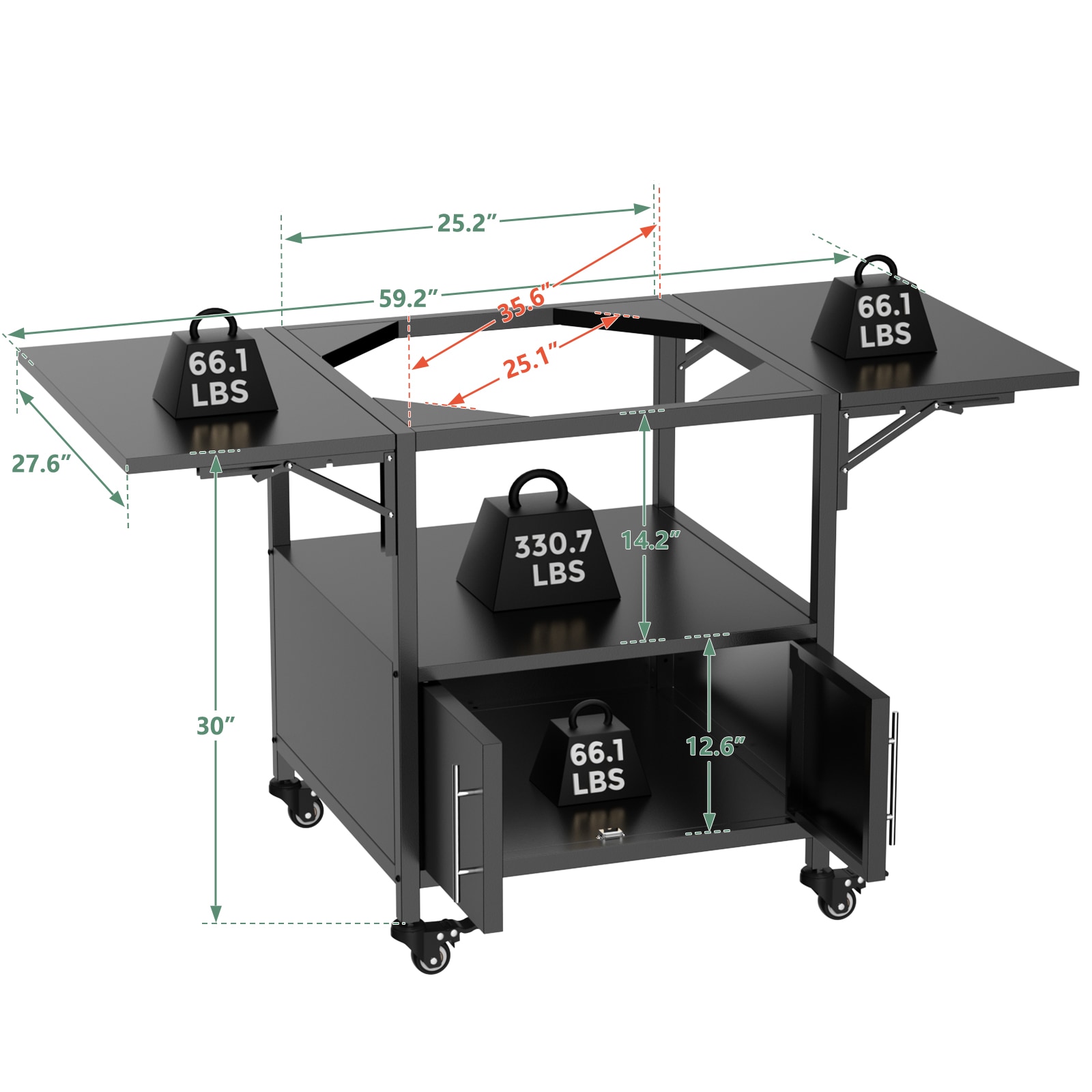 LOVMOR SF-R-W3190P305785 Grill-Carts-Grill-Stands - View #2