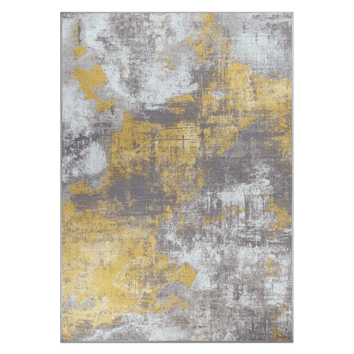 World Rug Gallery WR23YELLOW8X10 Skyler 8 x 10 (ft) Yellow Rectangular Indoor Abstract Pet Friendly Area rug