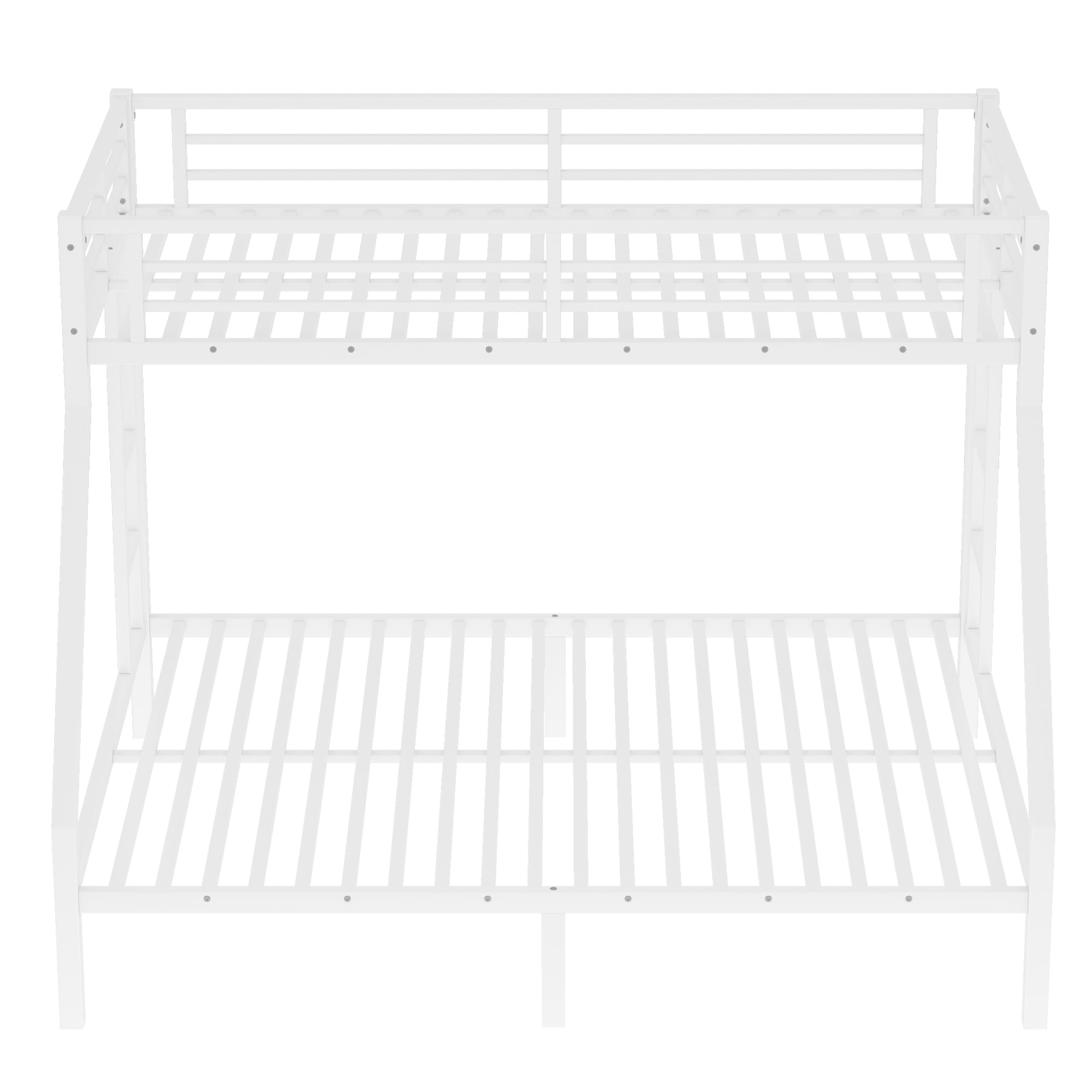Bellemave White Twin XL over Queen Size Metal Bunk Bed Heavy-Duty