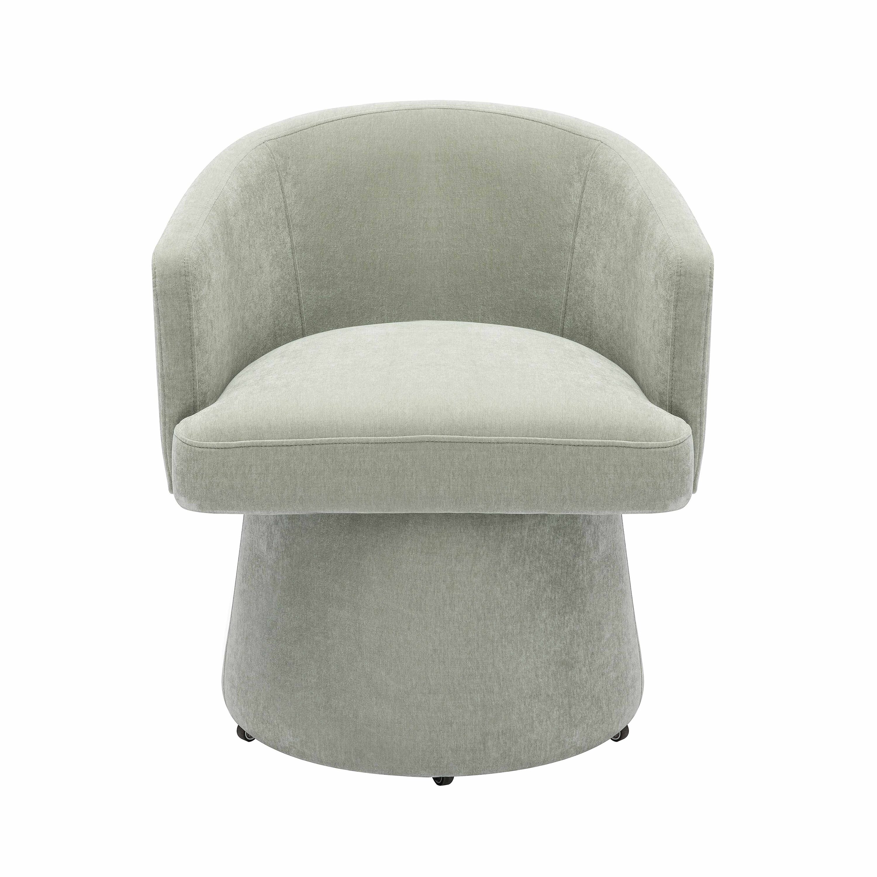Kristen Light Green Recycled Fabric Rolling Desk Chair