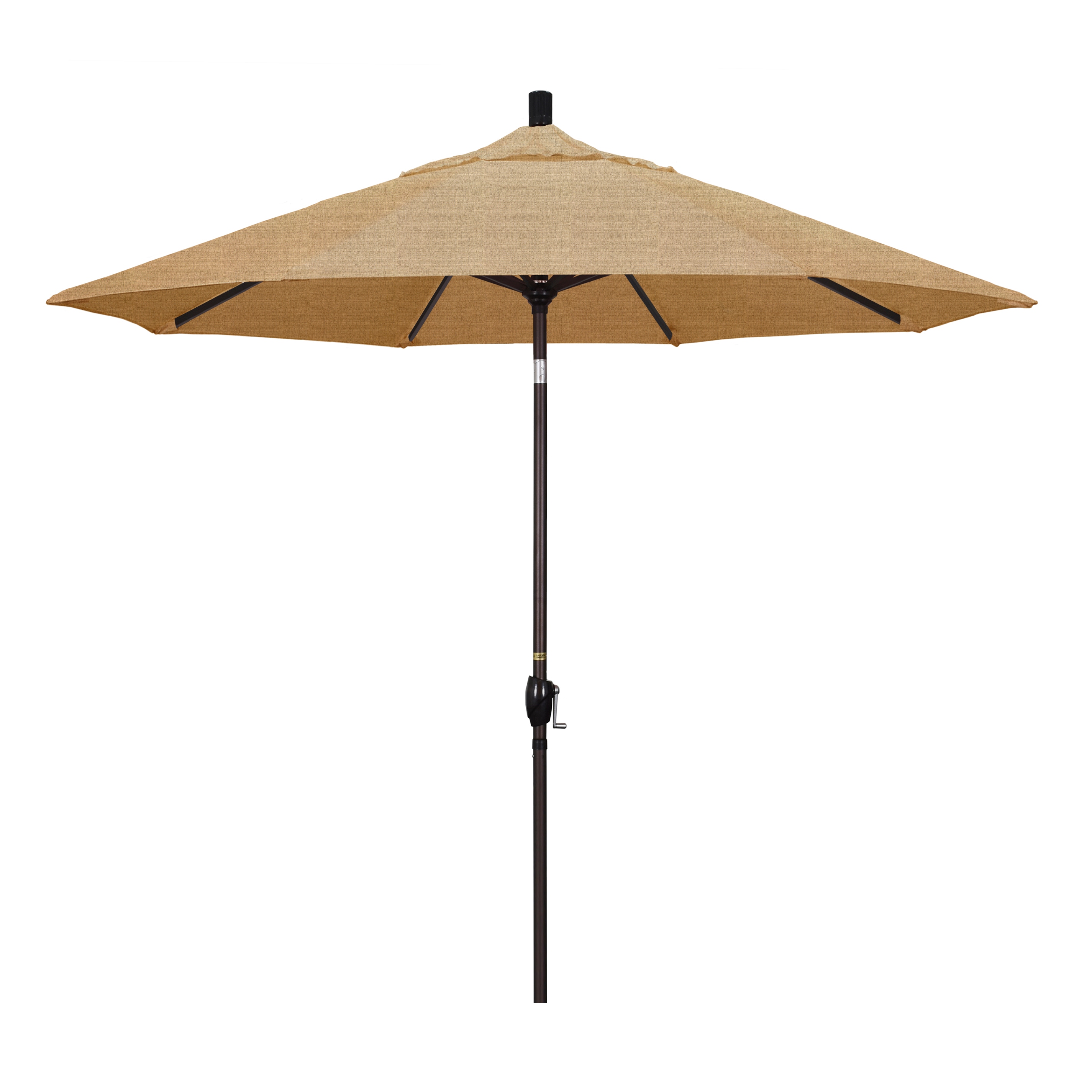 California Umbrella GSPT908117-8318 9-ft Aluminum Brown Push-button Tilt Market Patio Umbrella