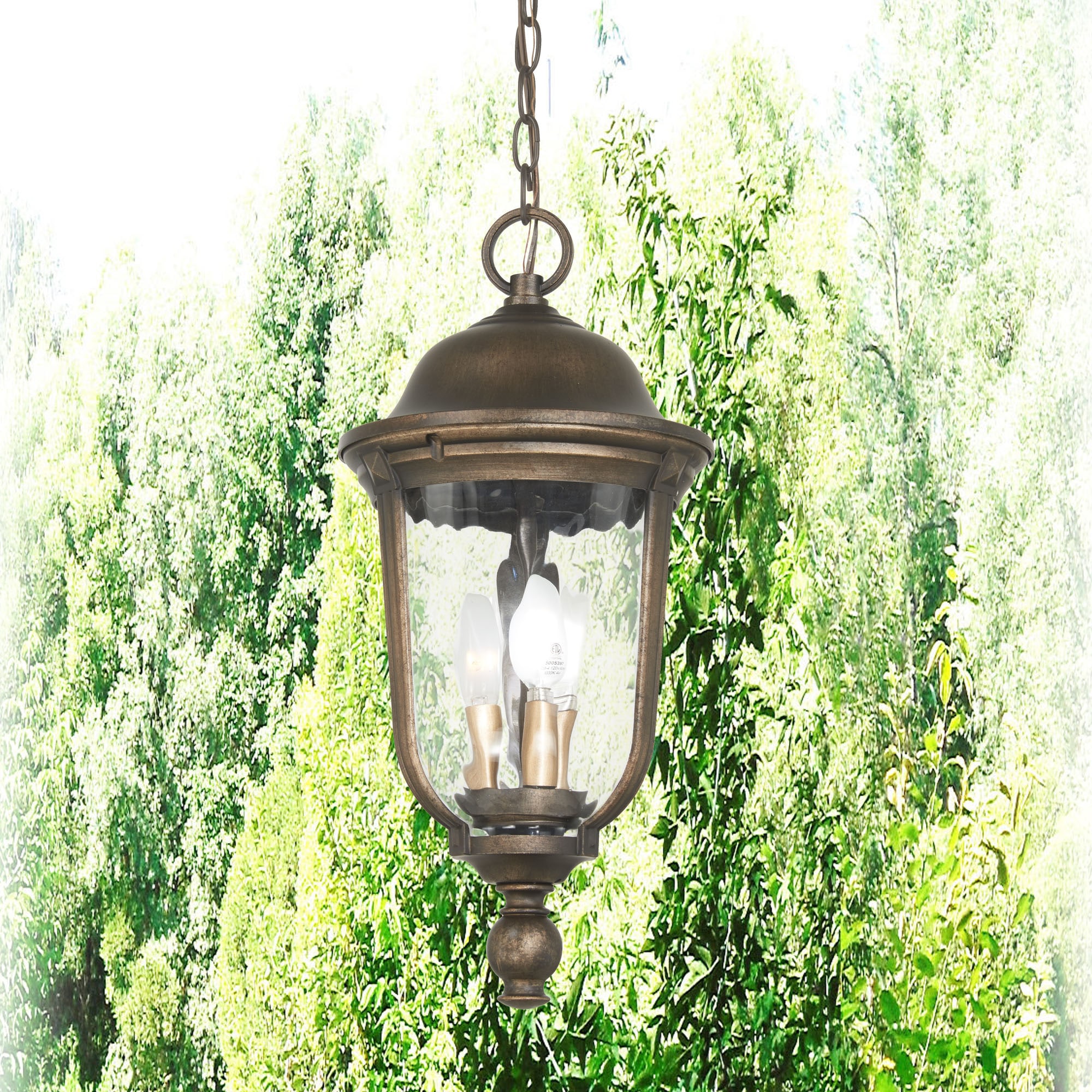 The Great Outdoors 73246-748 Havenwood 3 -Light 19.875-in H Multiple finishes Multiple colors Hardwired Outdoor Wall Light