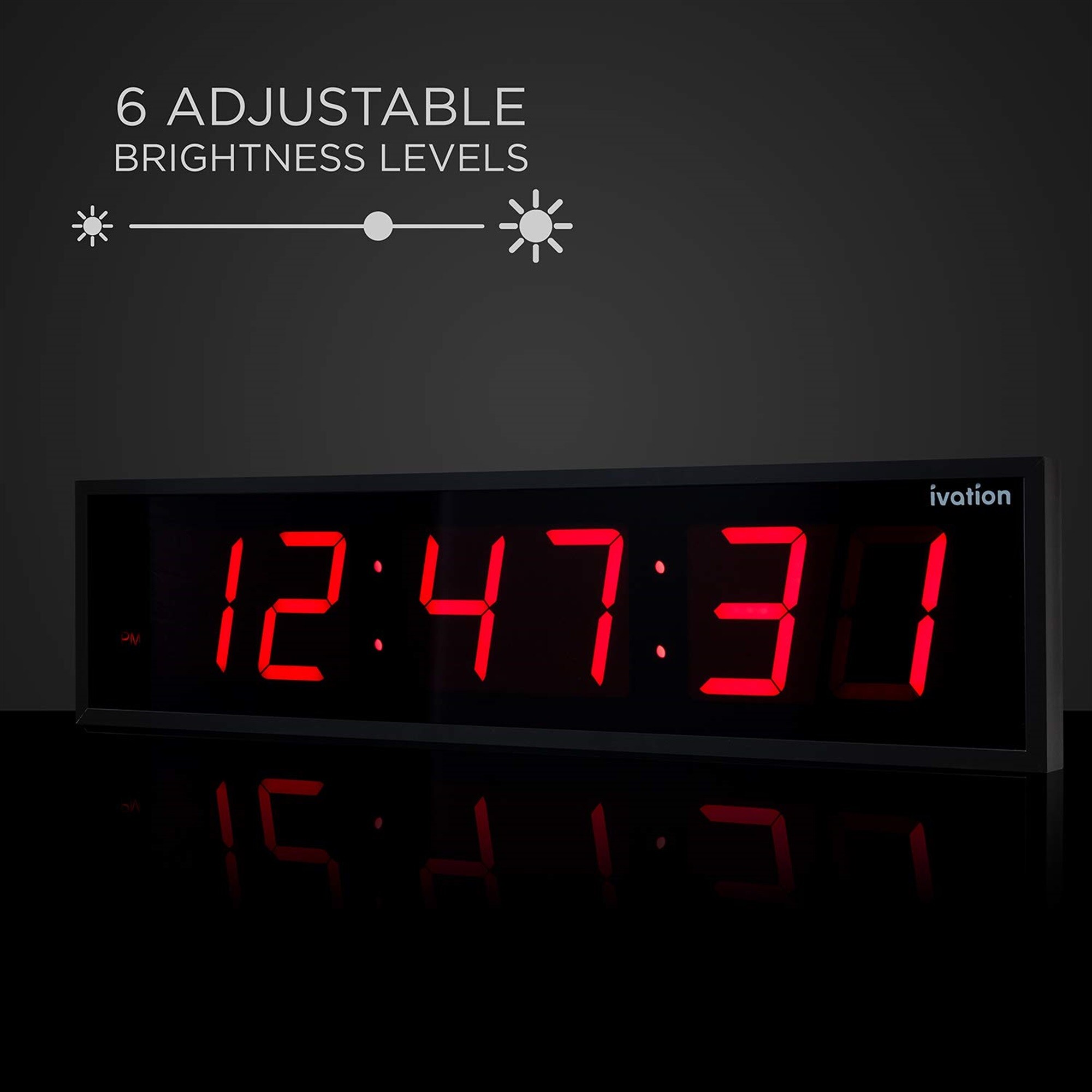 Ivation JID0130RED Indoor-Outdoor-Clocks - View #3