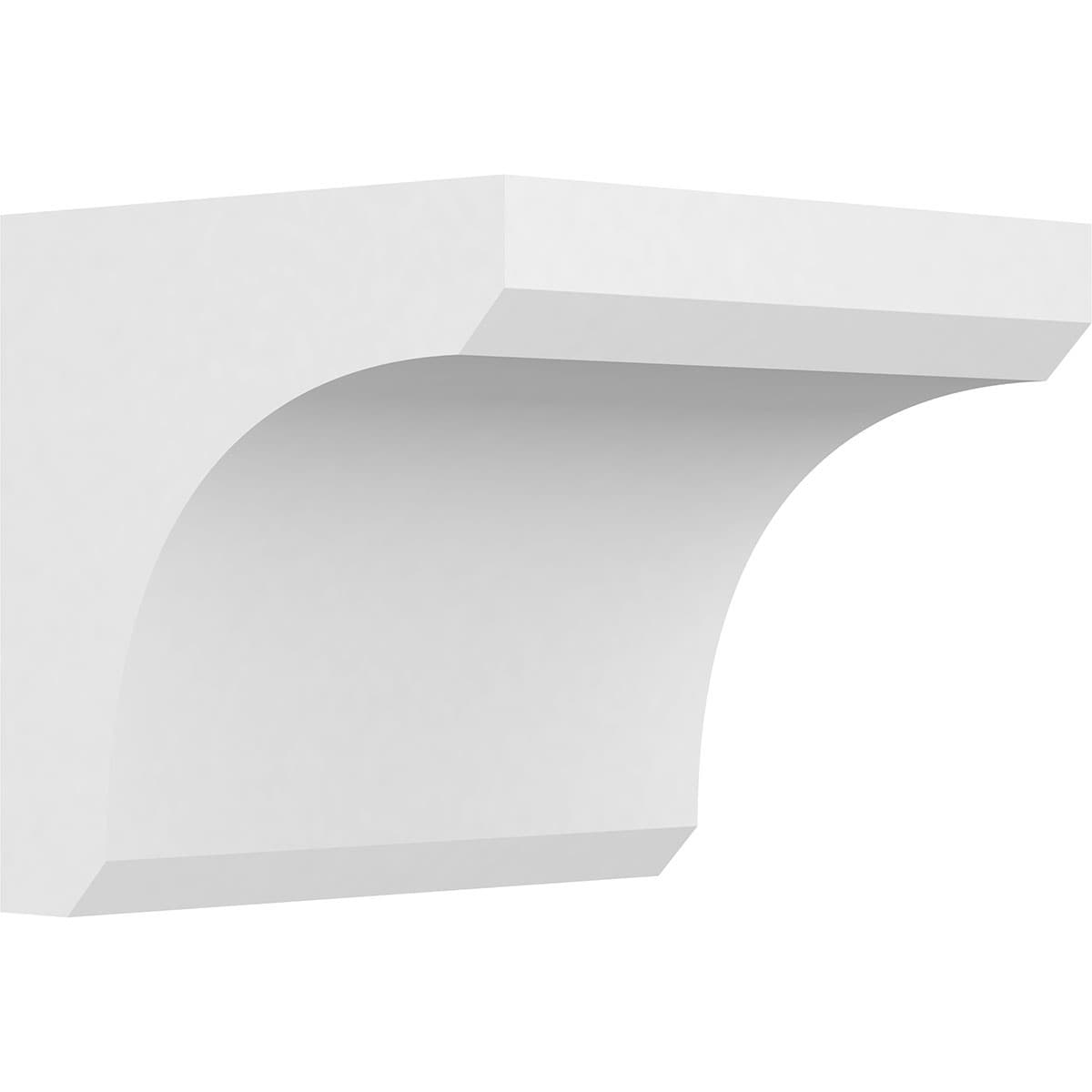 Ekena Millwork CORP07X06X06LGY 7-in x 6-in x 6-in Standard legacy Unfinished White PVC Paintable Corbel