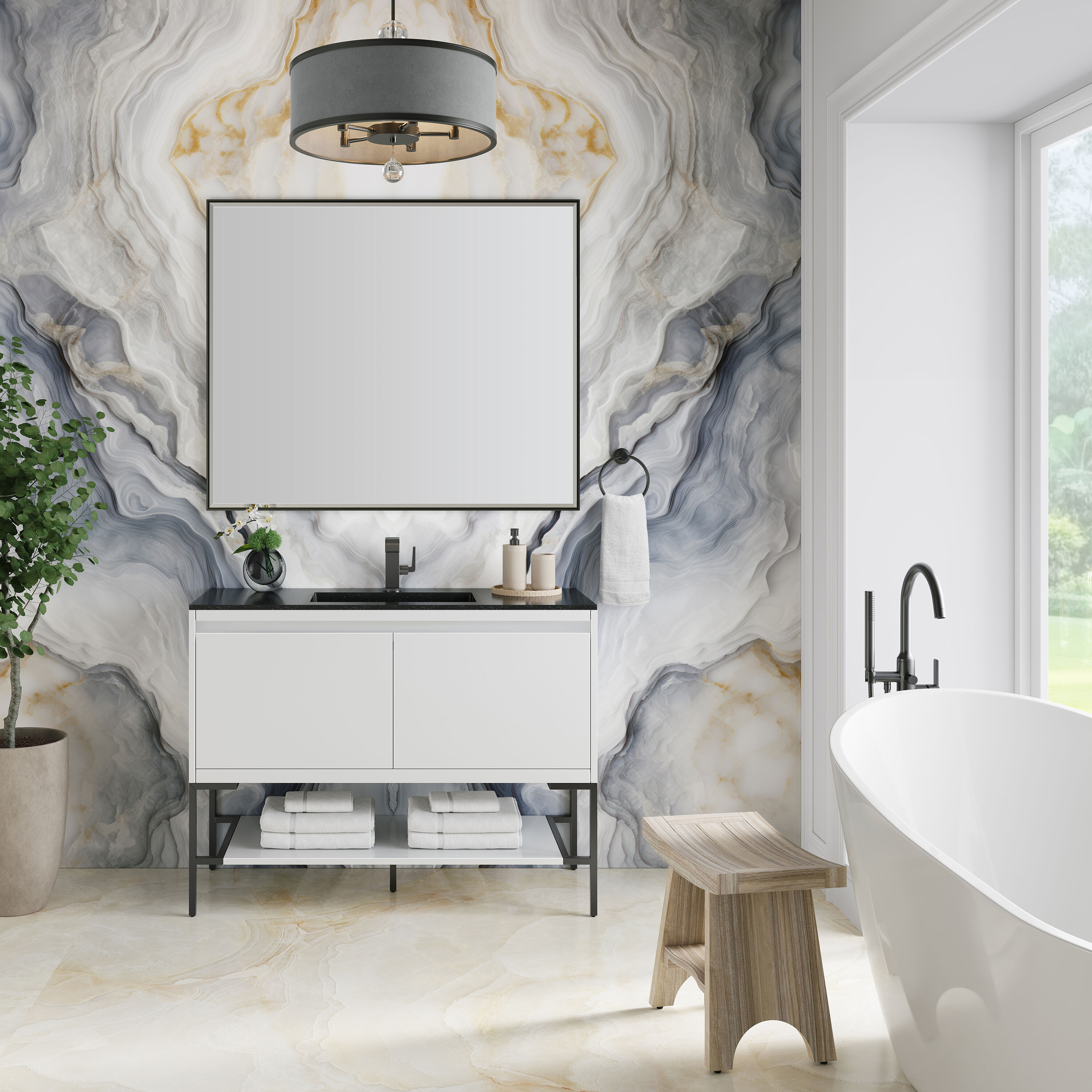 James Martin Vanities 805-V47.3-GW-MB-CH Bath-Vanity-Combo - View #2