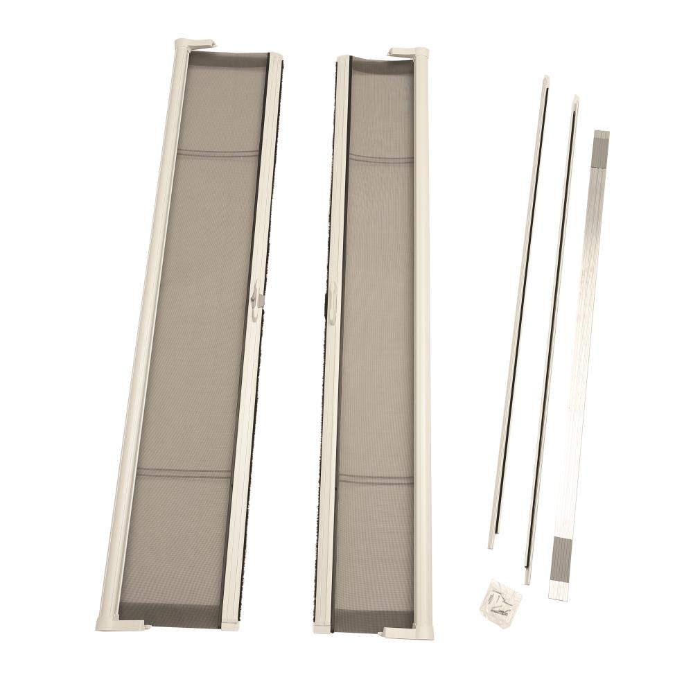 LARSON ZSMDDSHW01 Brisa 72-in x 78-in White Aluminum Retractable Double Screen door (Handle Included)
