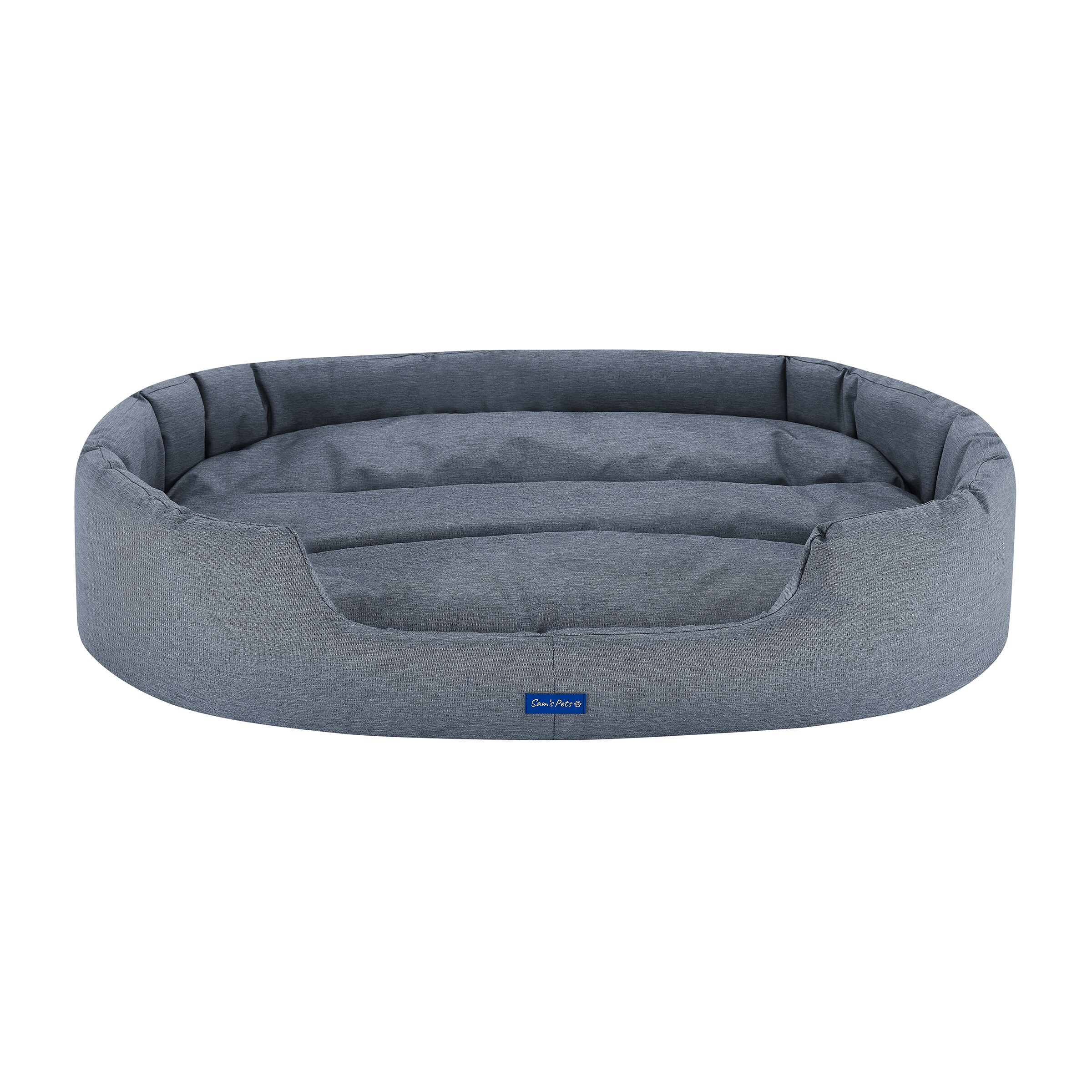 Sam's Pets SP-DB1246NB Round Navy Blue Bolster ( Large )