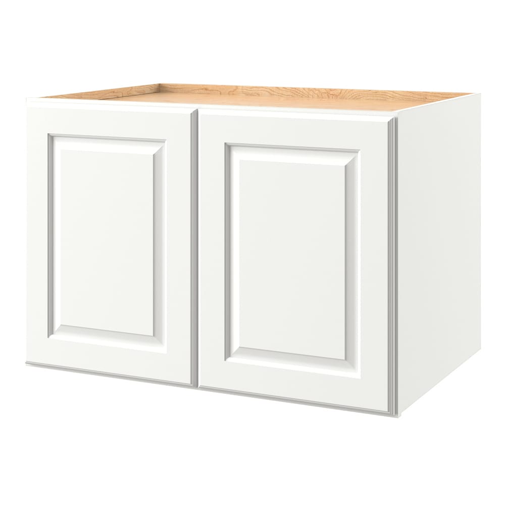 Tilson 36-in W x 24.5-in H x 12-in D Linen Wall Fully Assembled Cabinet (Raised Panel Square Door Style) in White | - allen + roth 2373TS