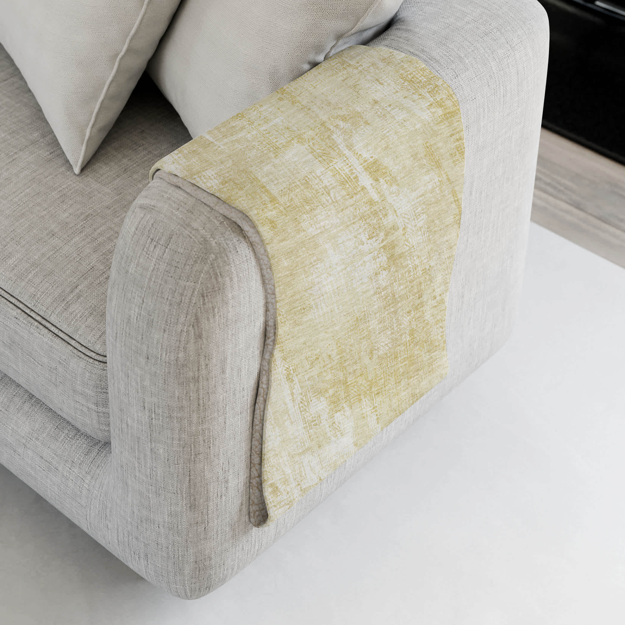 Addison Rugs Premium Machine Washable Addison ASB725 Beige 50 x 70 inches Sherpa Throw Blanket