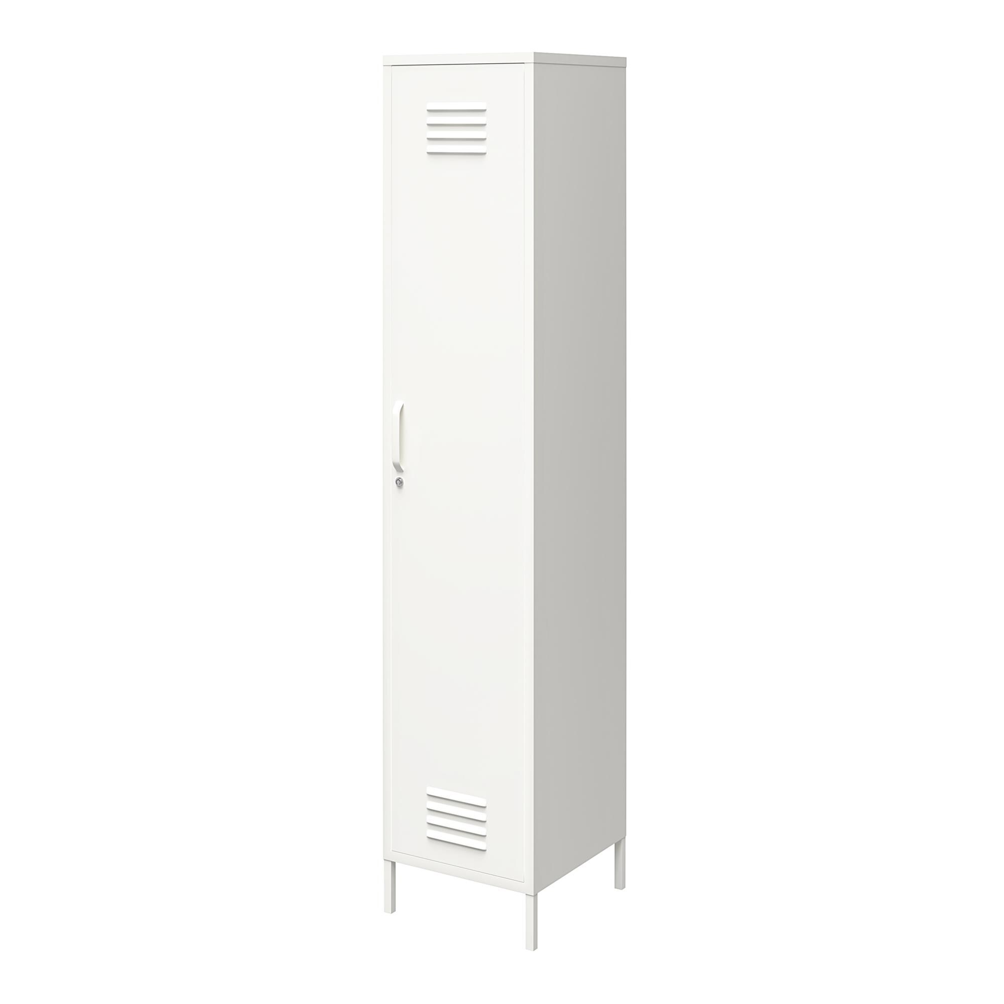 Componist Mijlpaal Birma Ameriwood Home SystemBuild Bonanza Single Metal Locker Storage Cabinet,  White in the Lockers department at Lowes.com