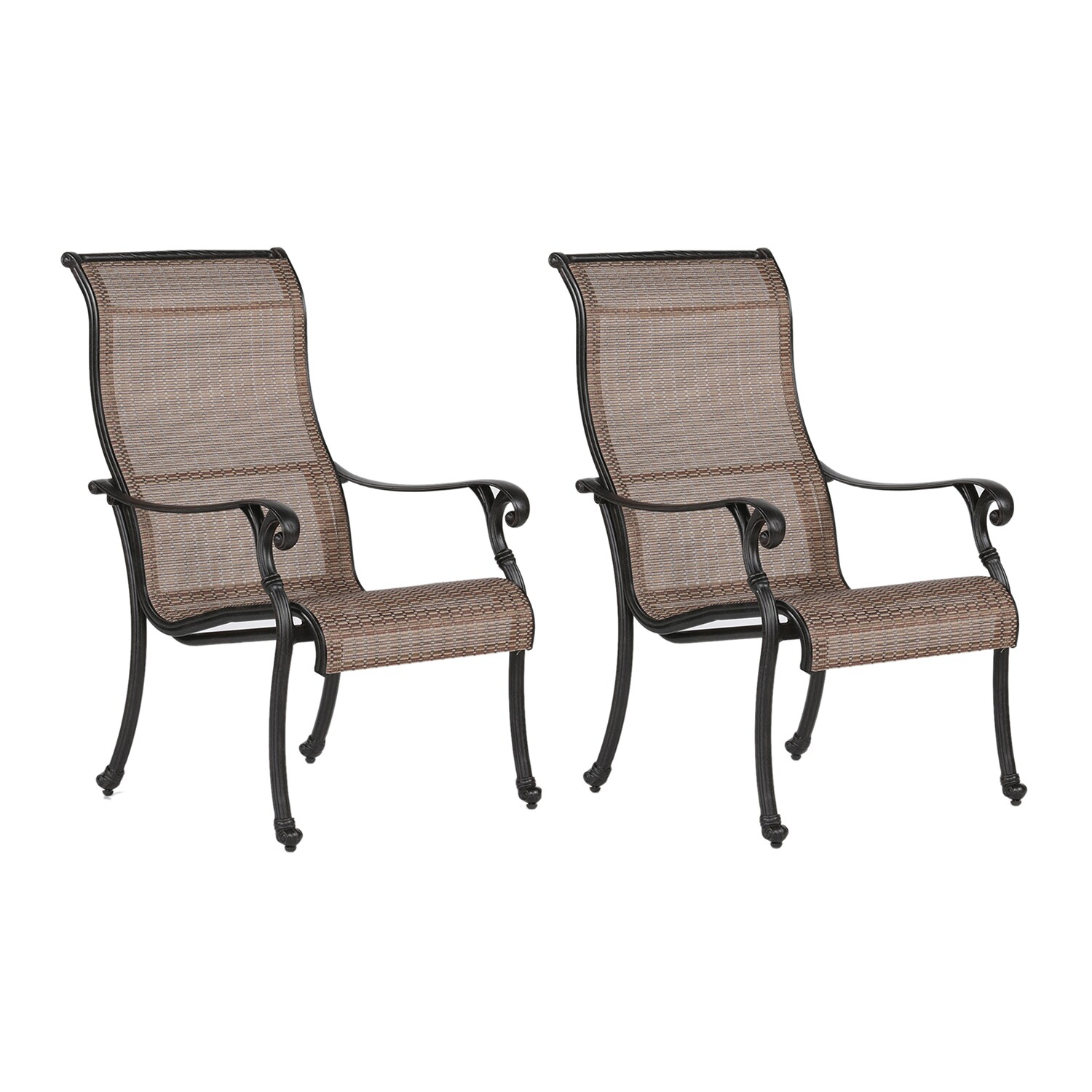 Mondawe 2 Stationary Conversation Chair(s) with Brown Sling Seat in the ...