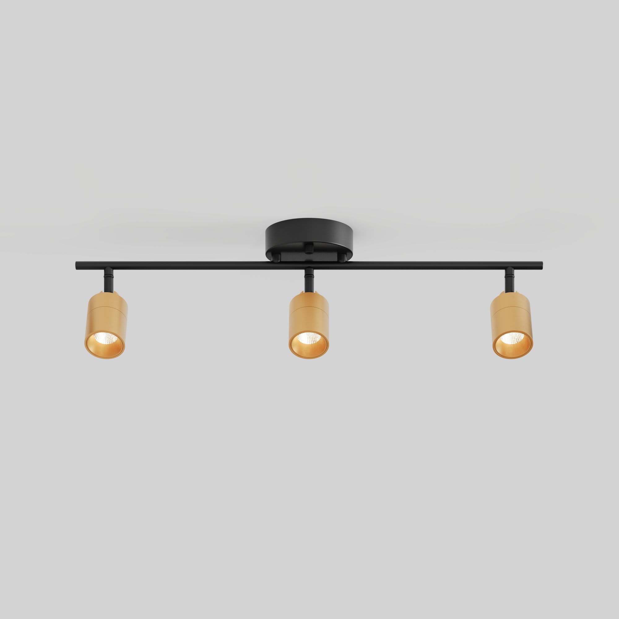 VidaLite  - Shura 3 Head LED Track Light - Brass And Black