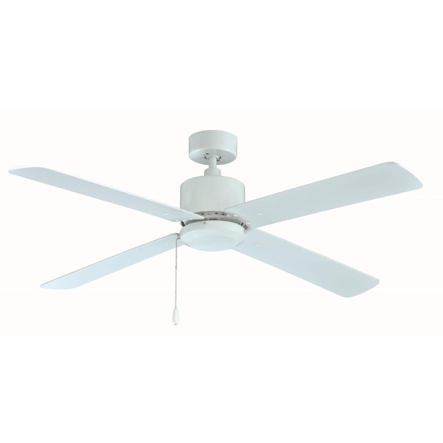 Rp Lighting Fans Aldea 52 In White Indoor Ceiling Fan 4 Blade The Department At Com - Which Ceiling Fan Is Better 3 Blade Or 4