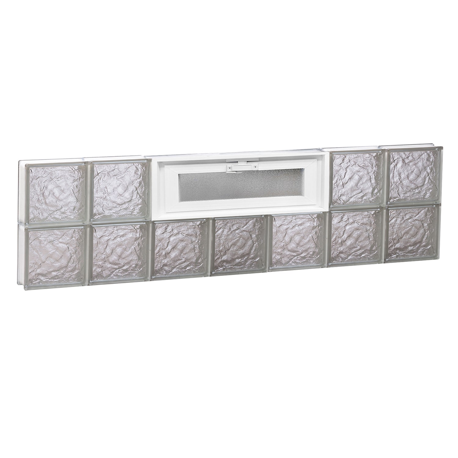 REDI2SET V4212IS Ice Glass 40-1/4-in x 11-1/2-in Frameless Replacement Vented Glass Block Window