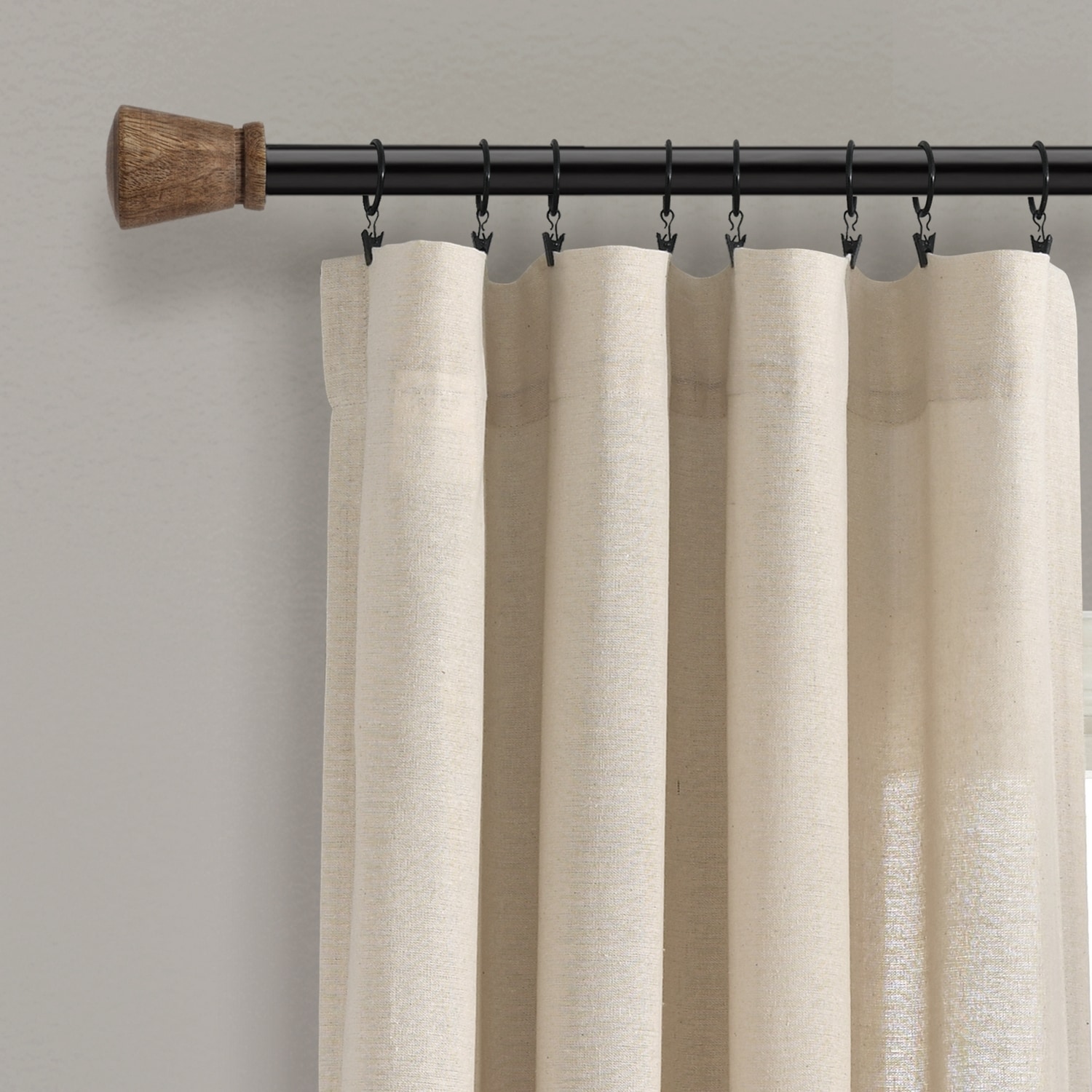 Lush Decor 108-in Dark Linen Rod Pocket Single Curtain Panel 16T007778 ...