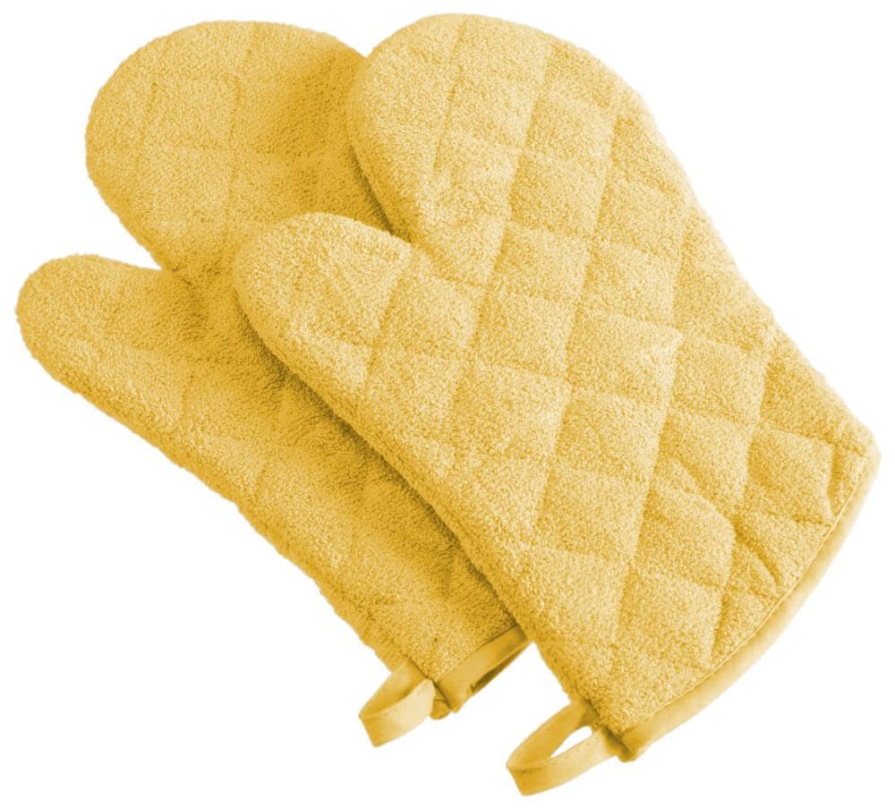 DII Black Terry Oven Mitt (Set of 2) - 7x13-in - Heat Resistant - Cotton  Fabric - Easy Storage - Perfect for Daily Use - by [Manufacturer] in the  Kitchen Towels department at