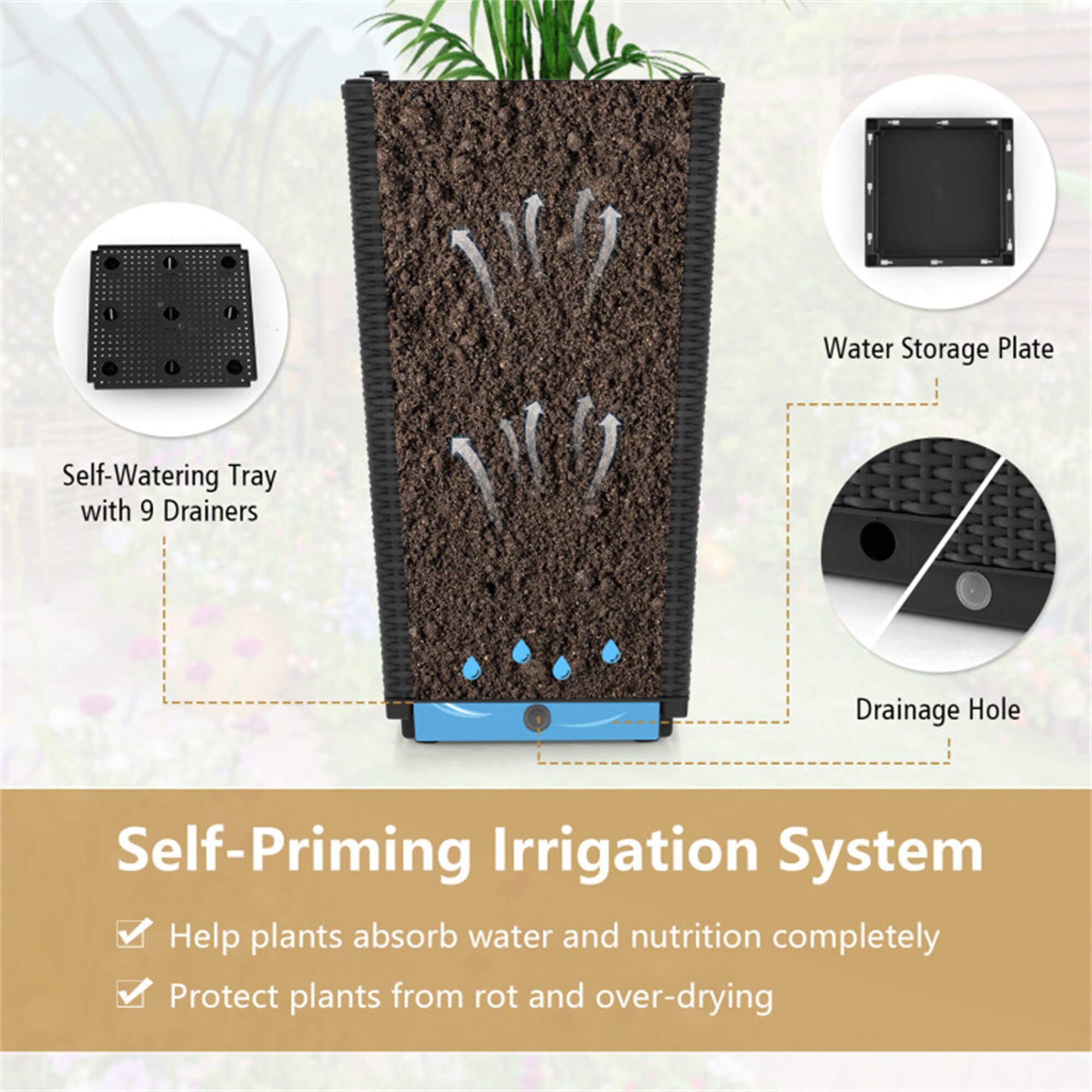 BABOOM BOM-055BK-2-CO Planter-Window-Box - View #9