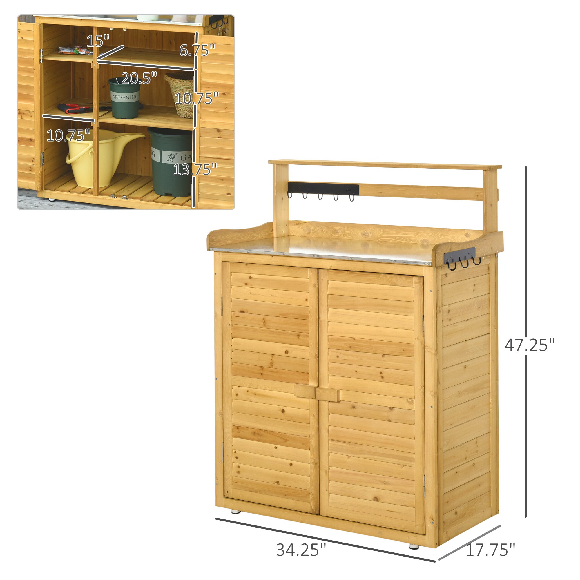 AHIOU HOME ZAAHG-141371PB Potting-Benches - View #5
