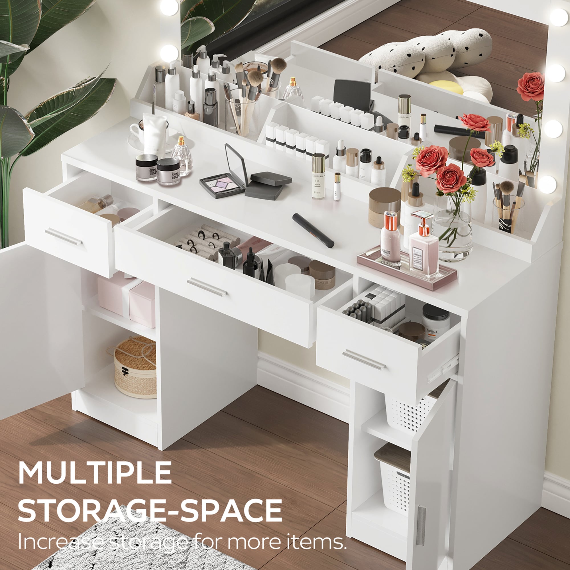 SINOFURN SYD250019WT Bedroom-Vanities - View #2