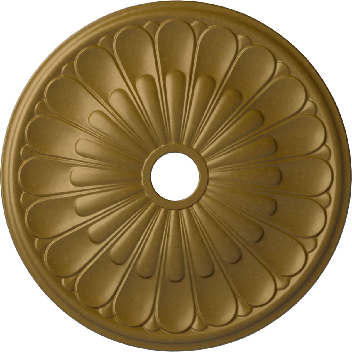 Ekena Millwork CM26ELGLS Elsinore 26.75-in W x 26.75-in L Painted Gold Polyurethane Whole Ceiling Medallion