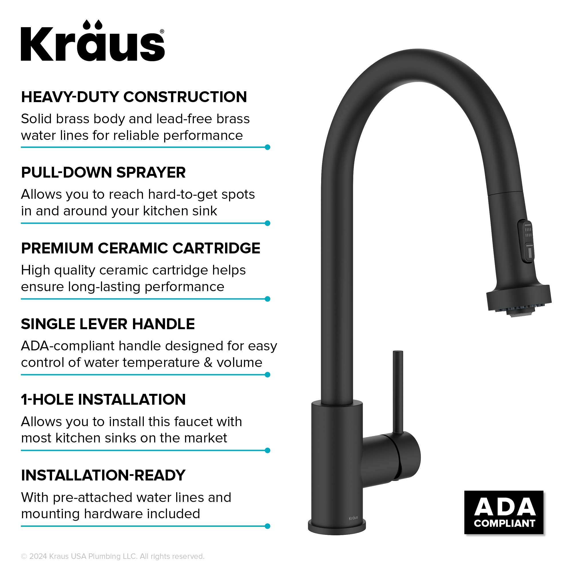 Kraus KPF-1616MB Kitchen-Faucets - View #14