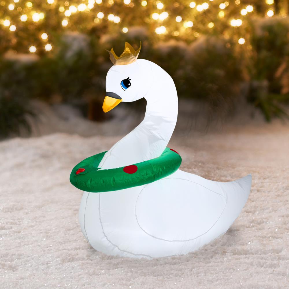 2019 GEMMY 6FT Sparkly store SWAN Christmas