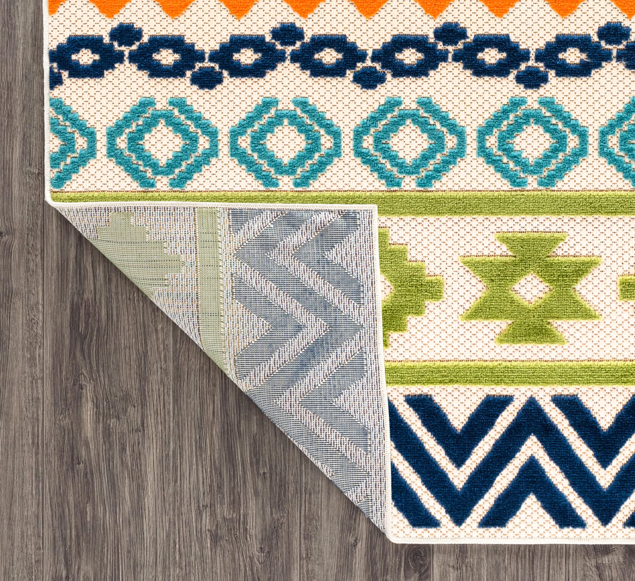 World Rug Gallery 2 X 7 Indoor/Outdoor Geometric Area Rug in the Rugs  department at