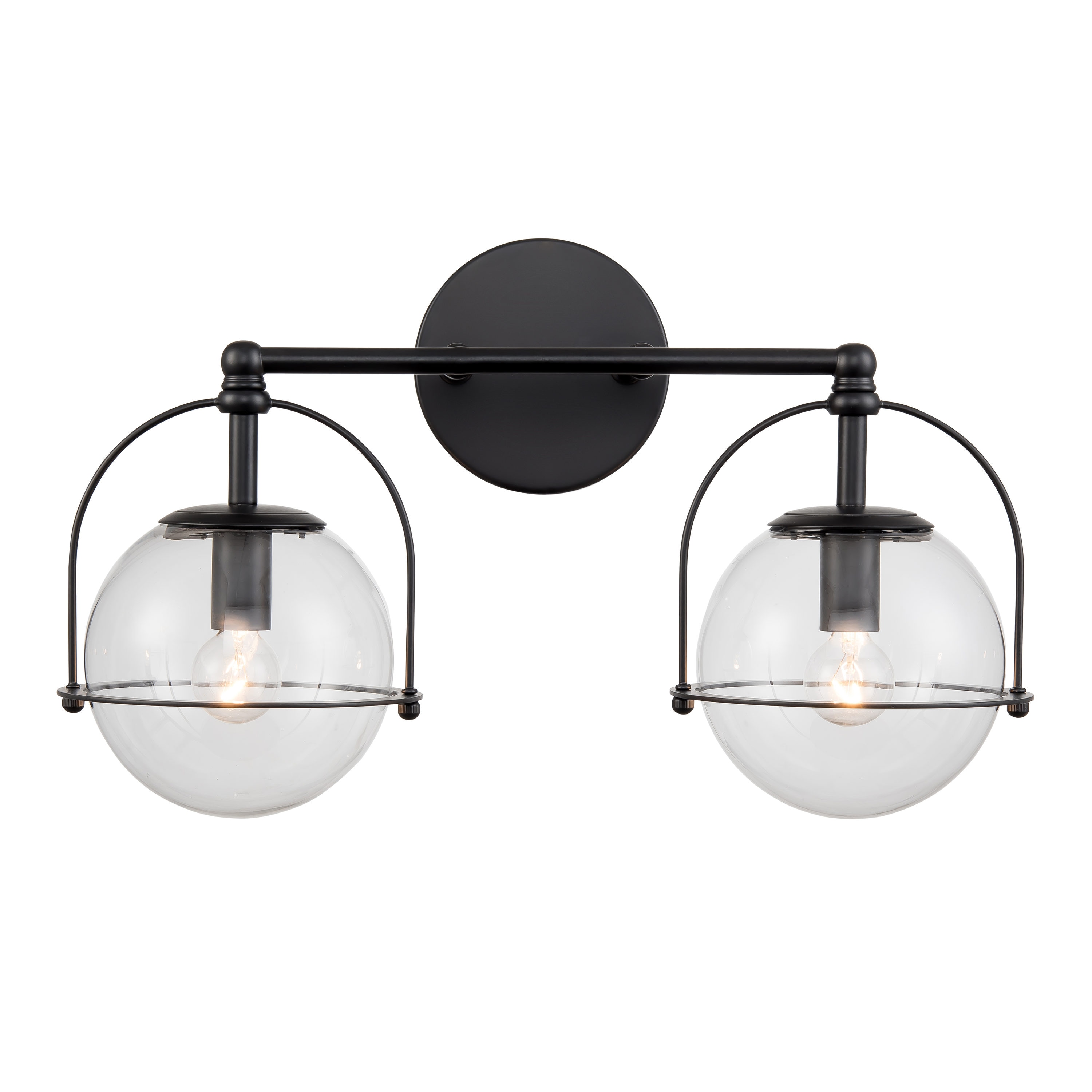 Westmore by ELK Lighting LWVL-220308193 Merrick 17-in 2-Light Matte Black LED Modern/Contemporary Vanity Light