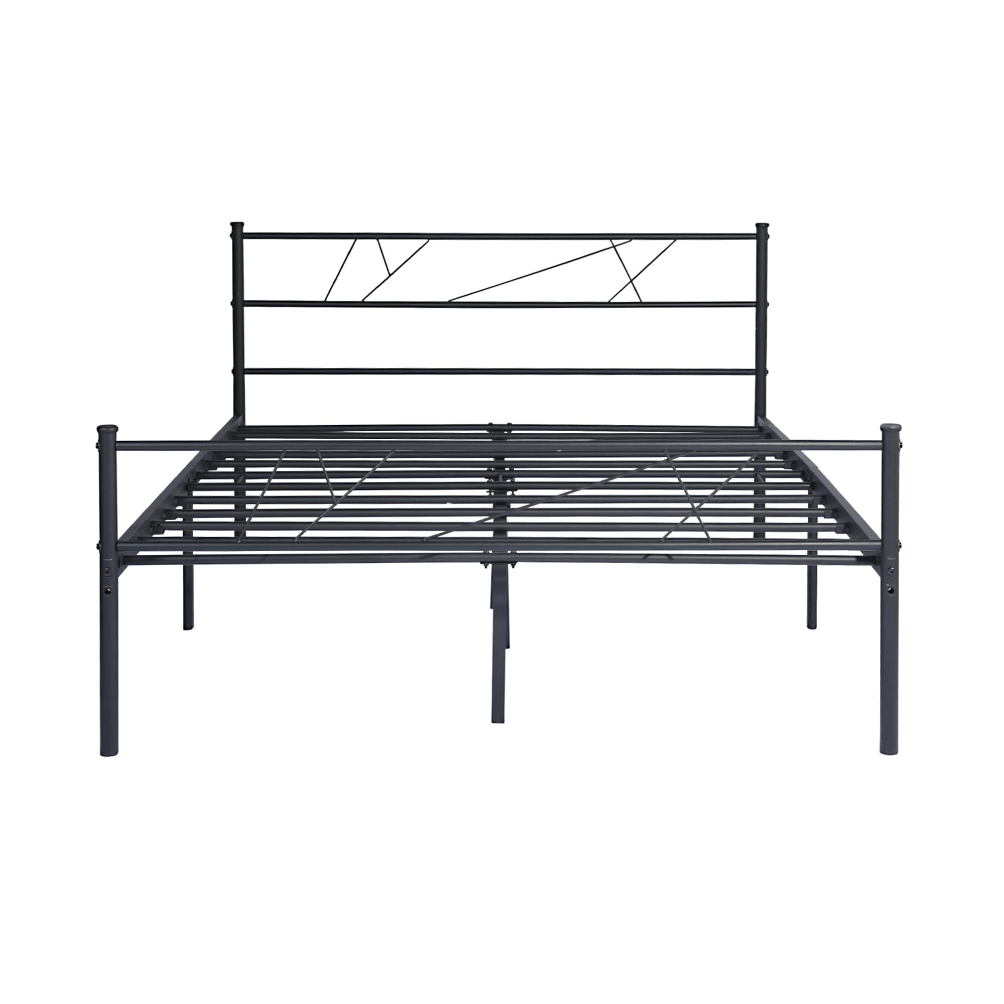 Clihome Bed Frame Black Full Contemporary Bed Frame In The Beds ...