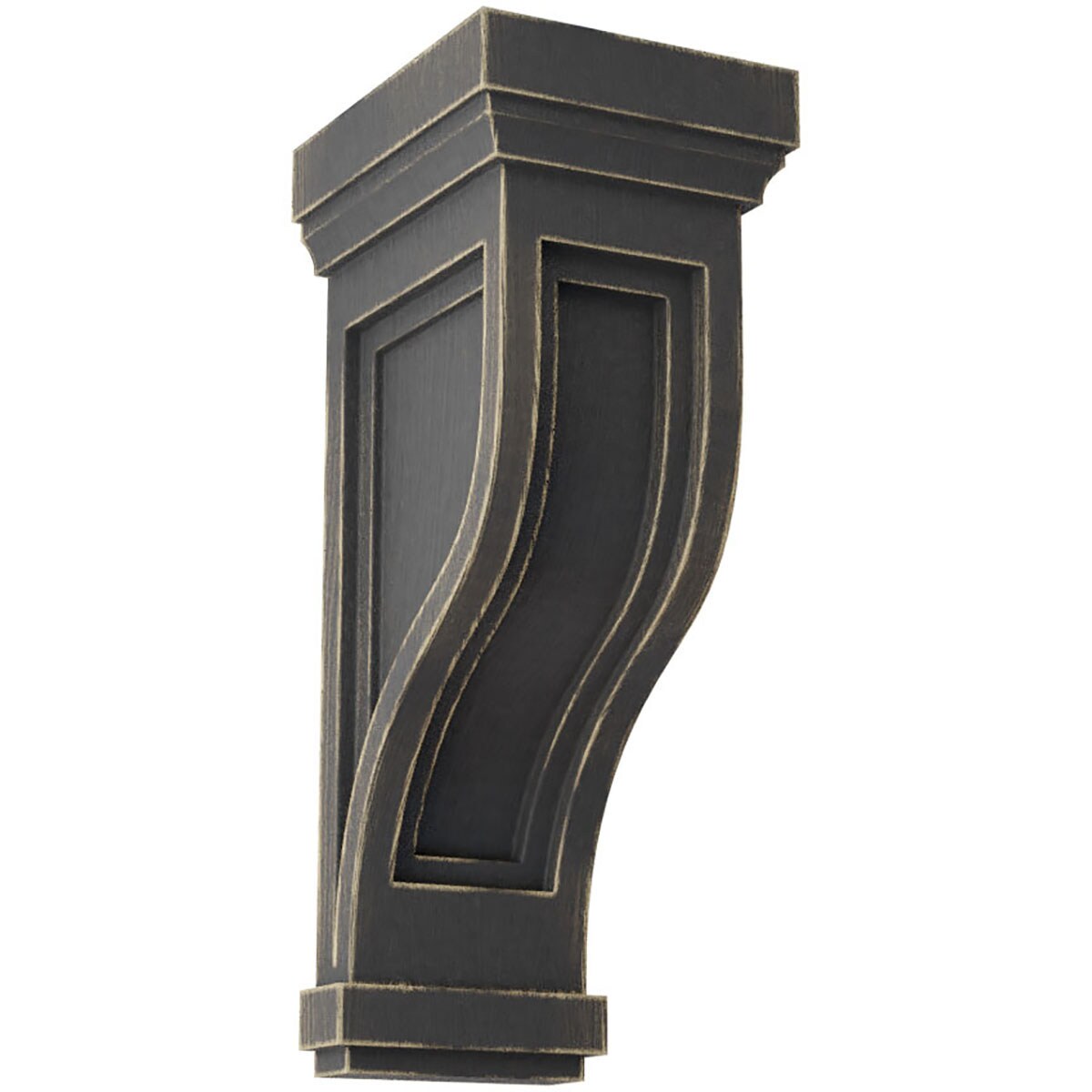 Black Rubberwood Vintage Architectural Corbel 14"