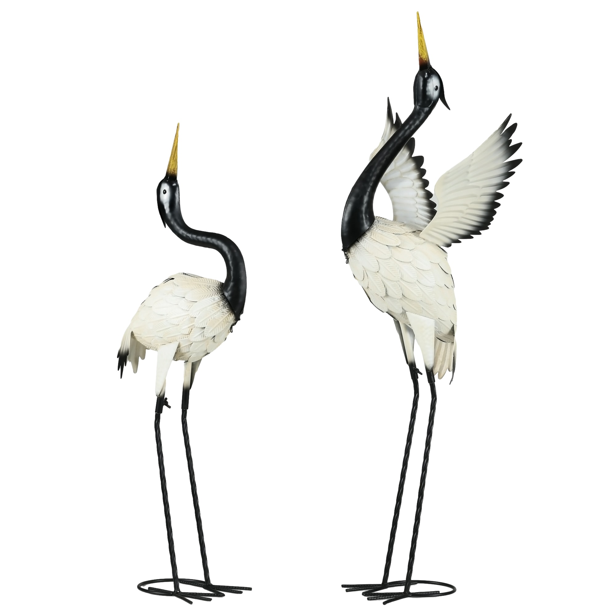AHIOU HOME ZAAHG-P174547GS 40.5-in H x 15.75-in W Multiple colors/finishes Heron Garden Statue