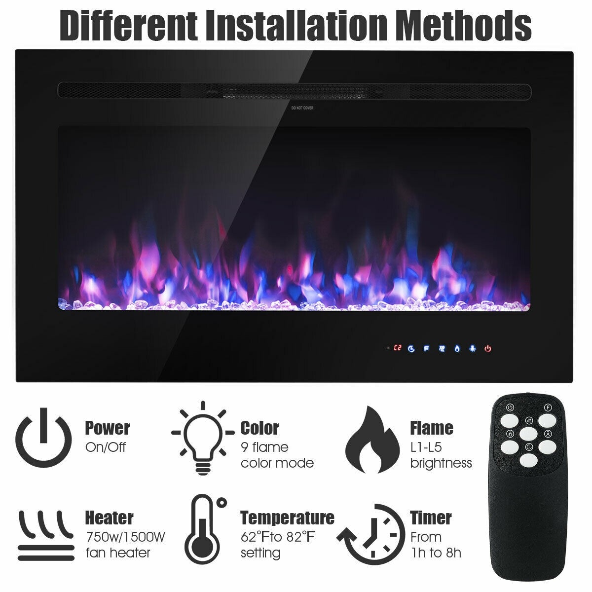 Clihome CWCH-EPA24725US Electric-Fireplaces - View #7