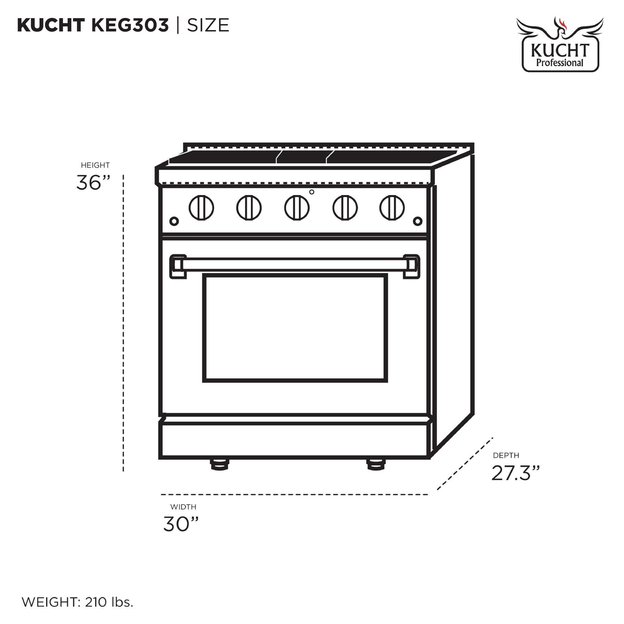 Kucht KEG303/LP Freestanding-Gas-Ranges - View #16
