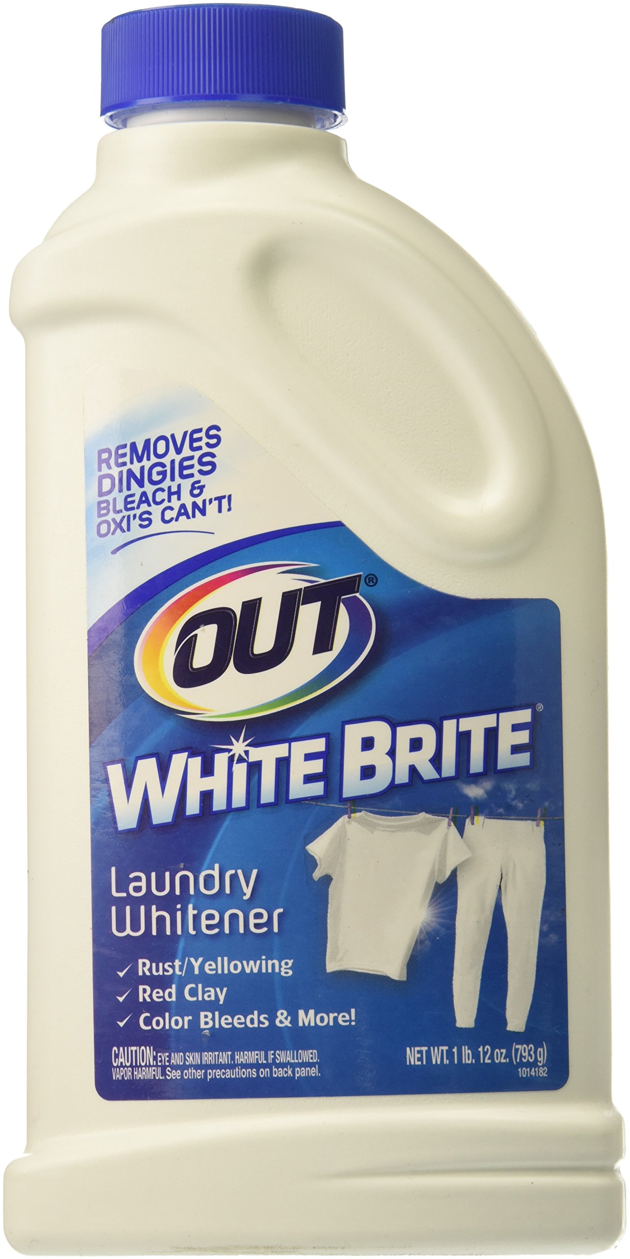 Summit OUT White Brite Laundry Whitener Removes Dinginess Rust Yellowing Red Clay Color Bleeds Safe for Whites Colors 1 lb 12 oz (Pack of 6) #WB30N-3468