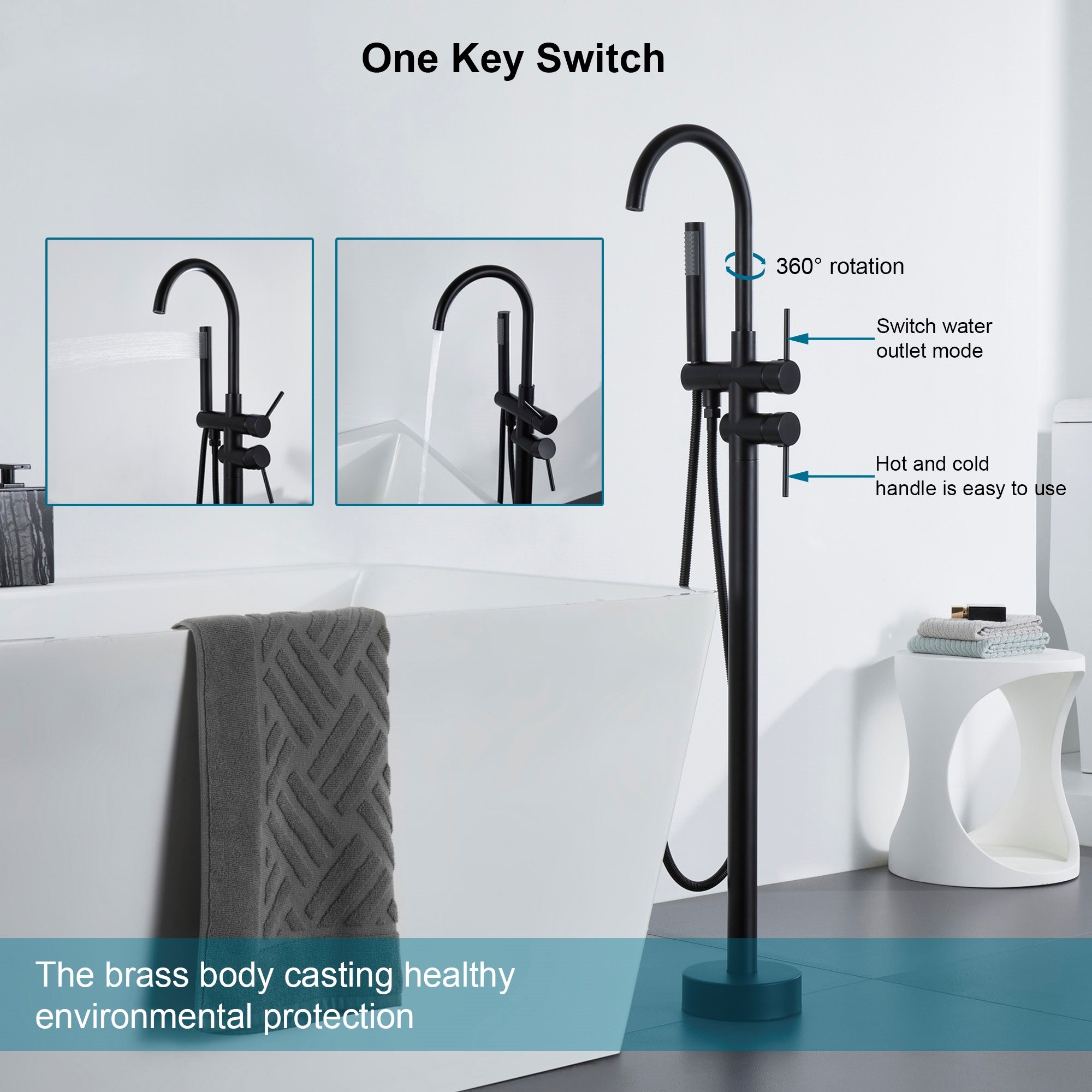 Boyel Living BL06-MB Roman-Tub-Faucets - View #6