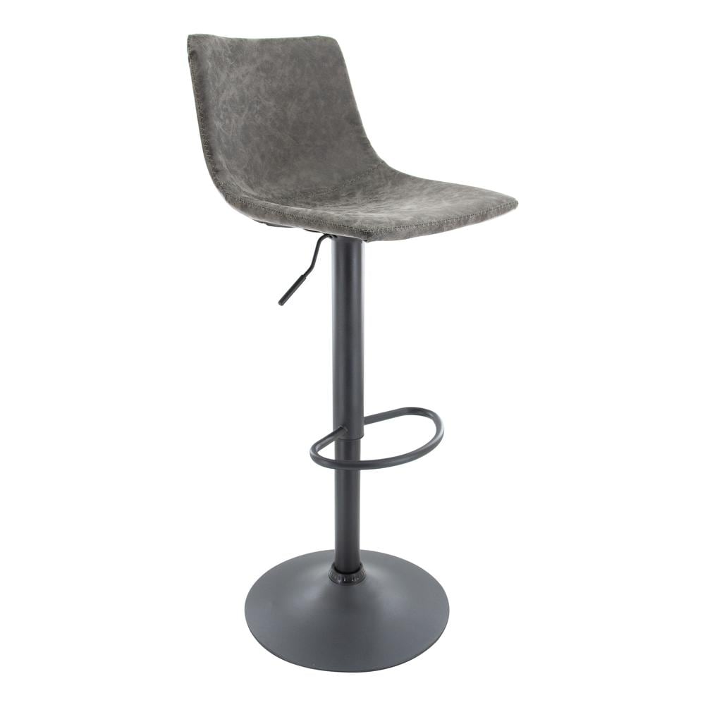 Leisuremod BG3213121 Tilbury Modern Adjustable Bar Stool With Footrest  360Degree Swivel