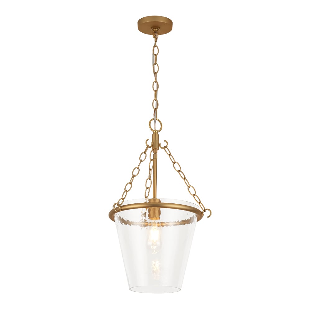 Wonderindoor 3 -Light Matte Copper Modern/contemporary Textured glass Cone Small Hanging Pendant Light