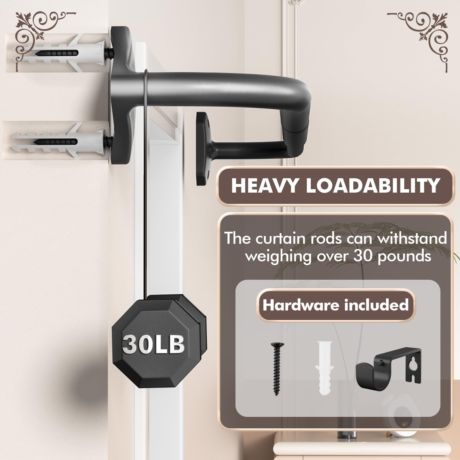 LAIFUCAM LLA0812J445 Curtain-Rods - View #4