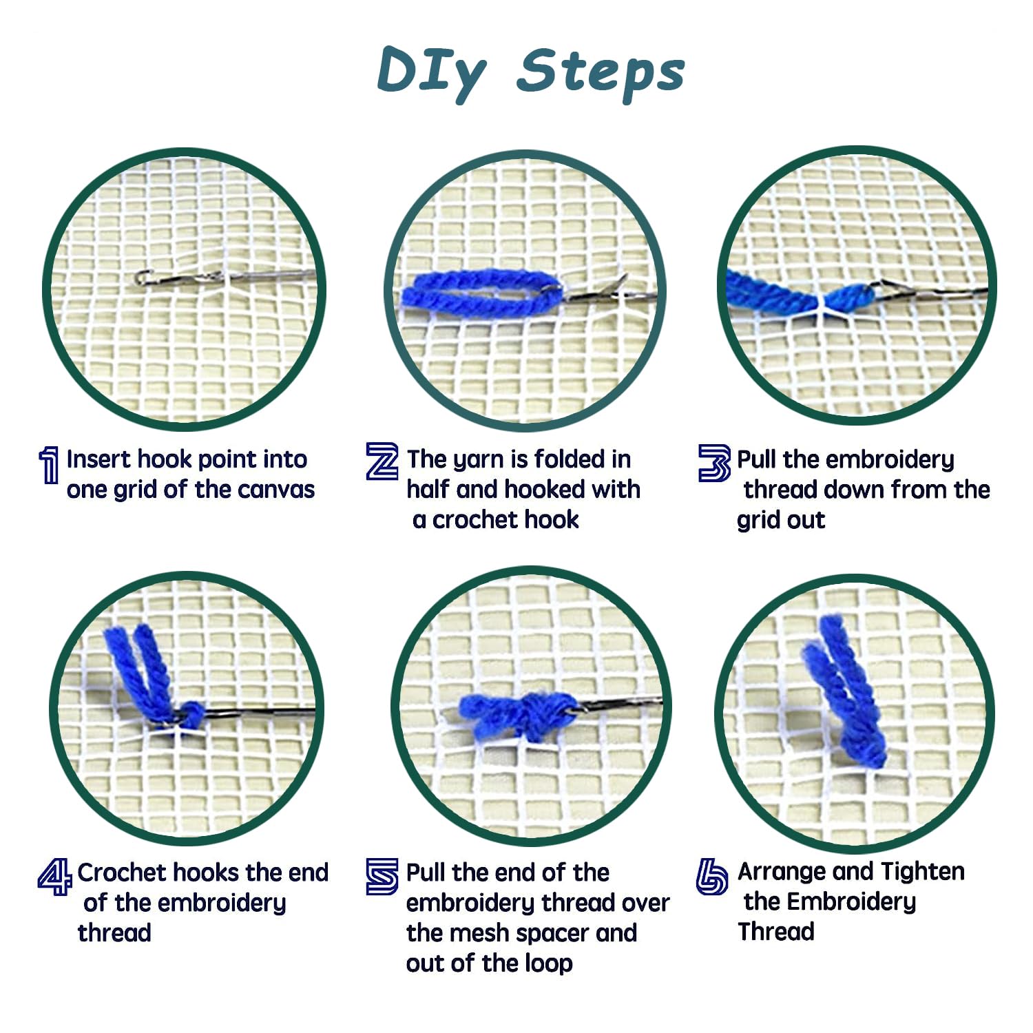 LILILIAN FMY DIY Latch Hook Kit for Kids Adults Rug Tapestry with ...