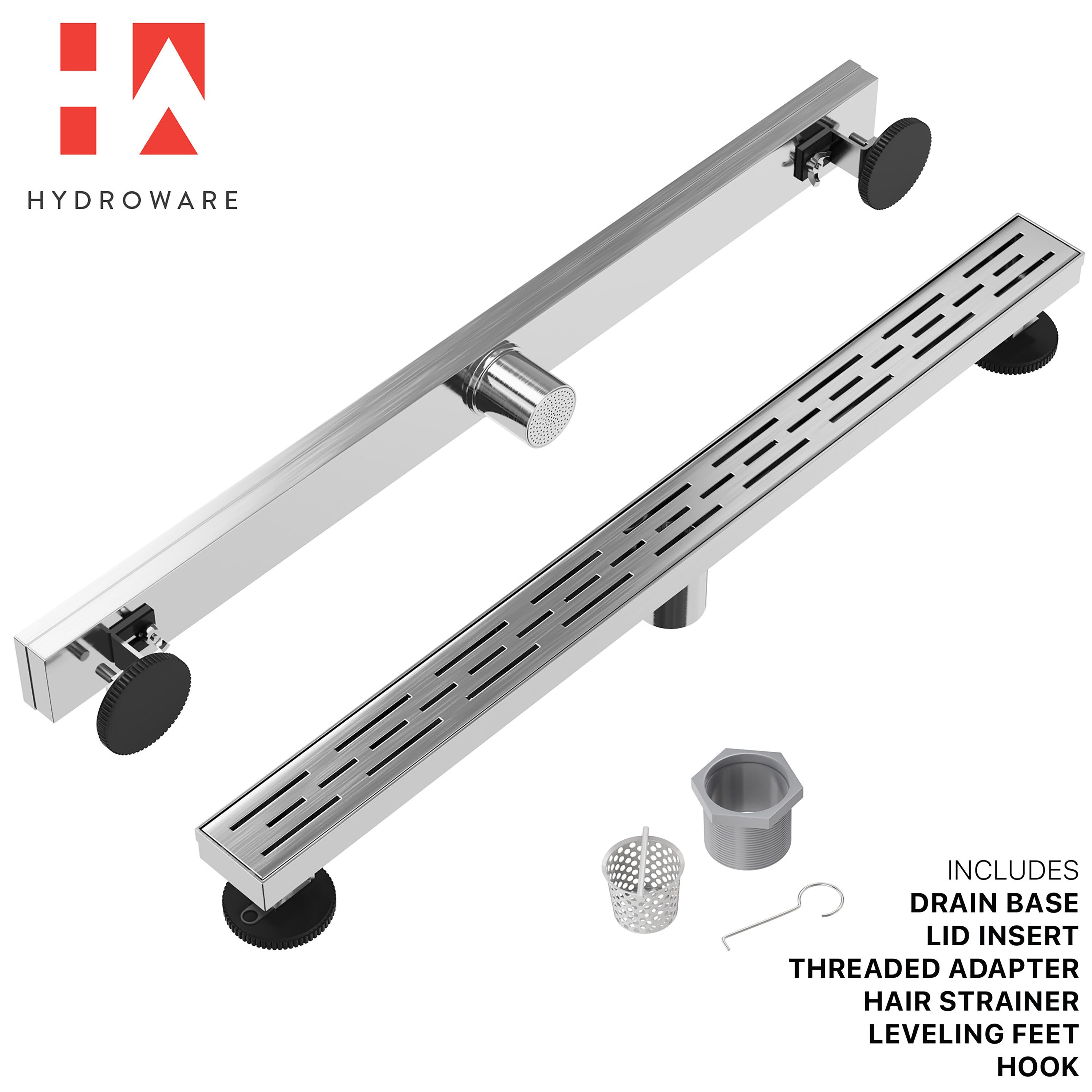 HYDROWARE 36in x 2.8in Stainless Steel Linear Shower Drain in the