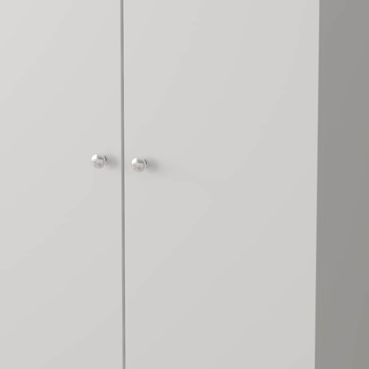 Shoe Cabinet 2-Door with Wheels — FUFUGAGA White