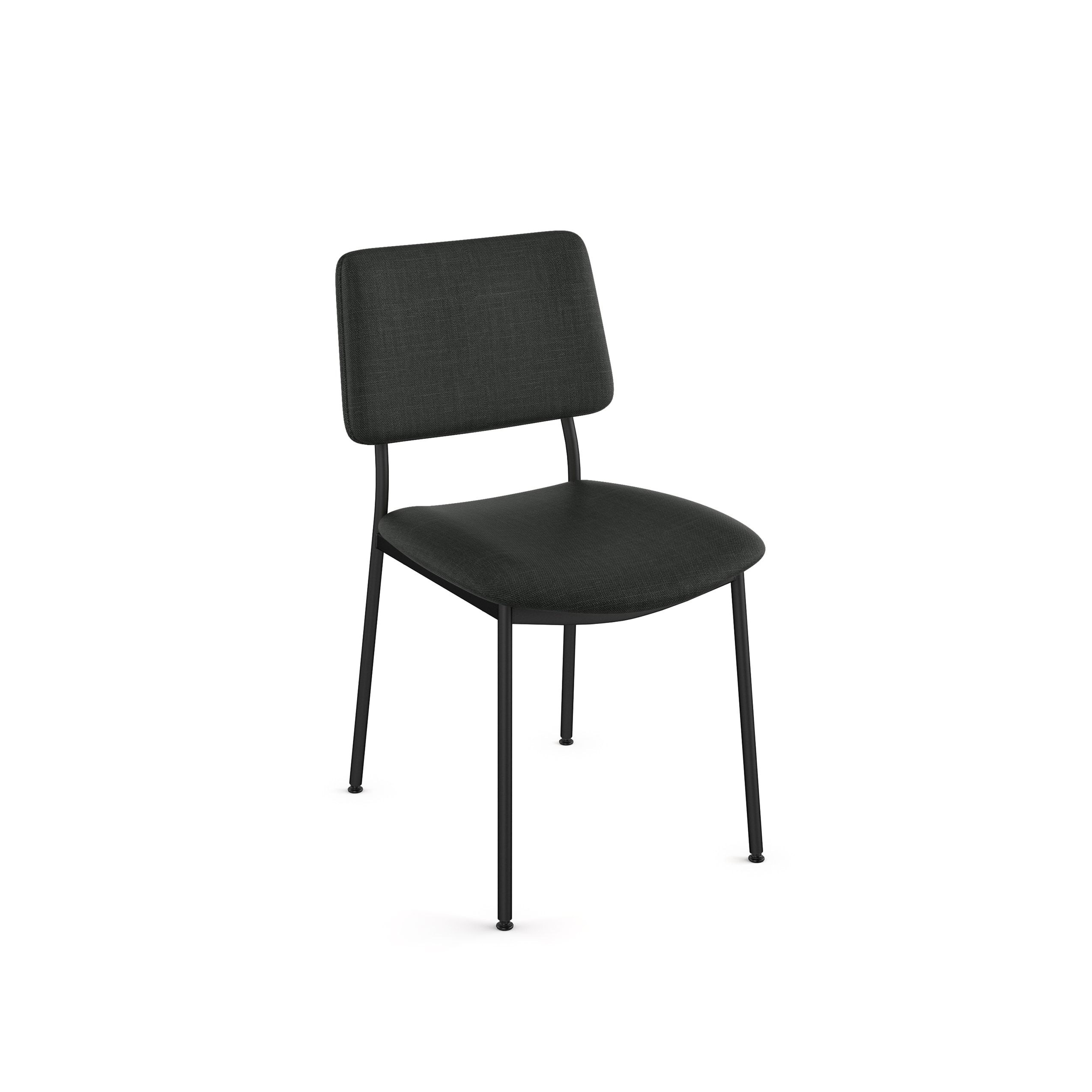 Amisco 34545-WE/1B25BQF4 Sullivan Contemporary/Modern Polyester/Polyester Blend Upholstered Dining Side Chair (Metal Frame)