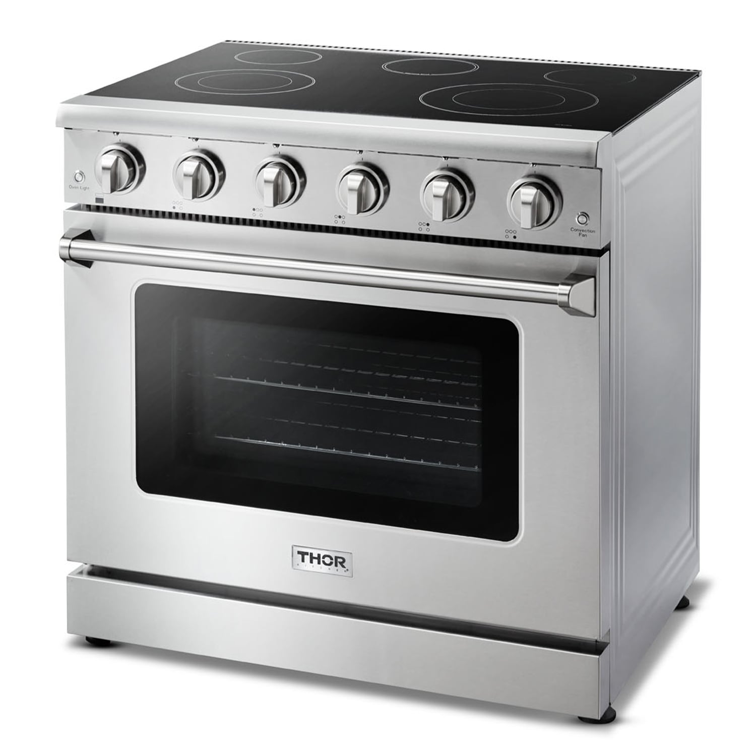 Thor Kitchen 36-in Glass Top 5 Burners 6-cu ft Freestanding