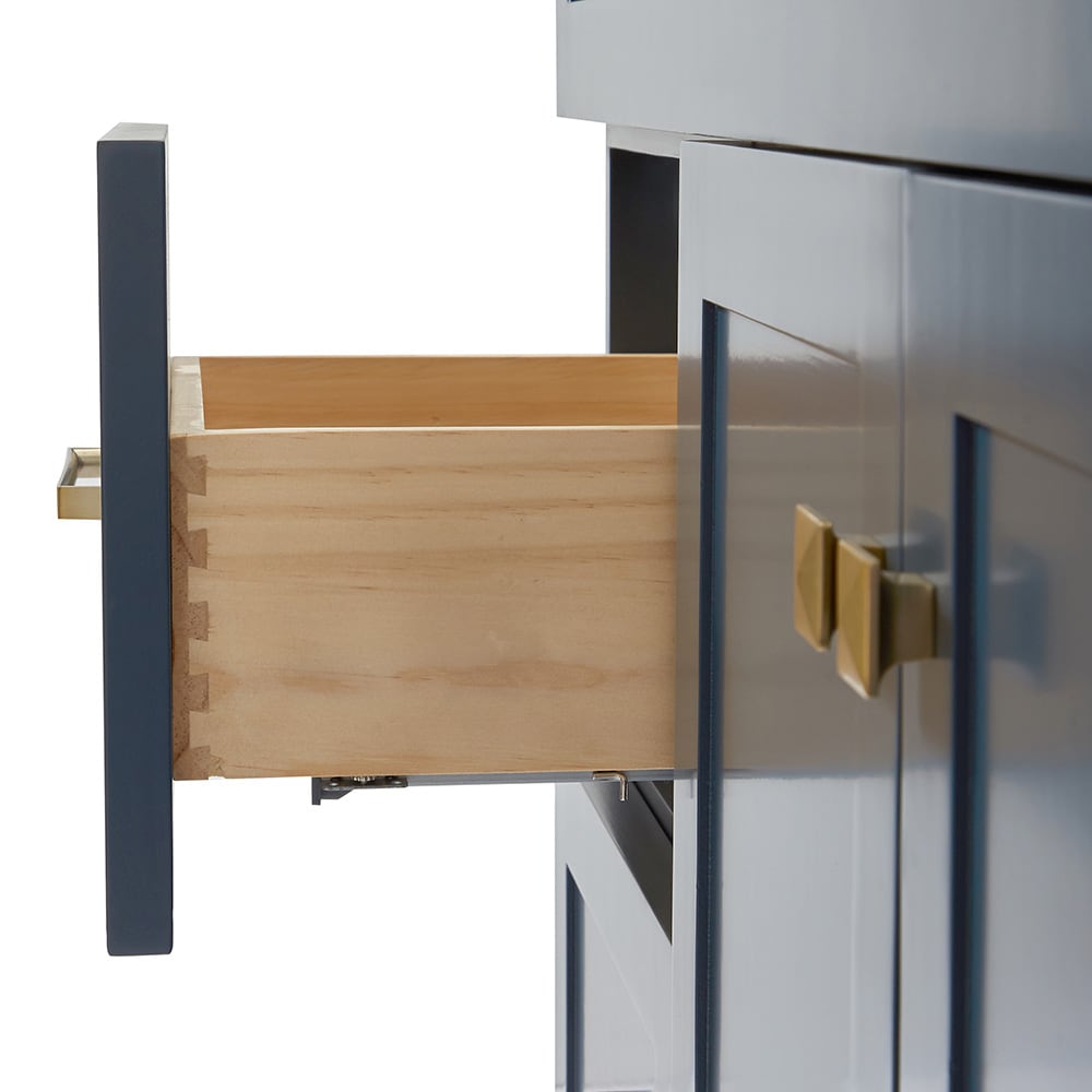 Midnight Blue 42" Freestanding Wood Vanity Cabinet