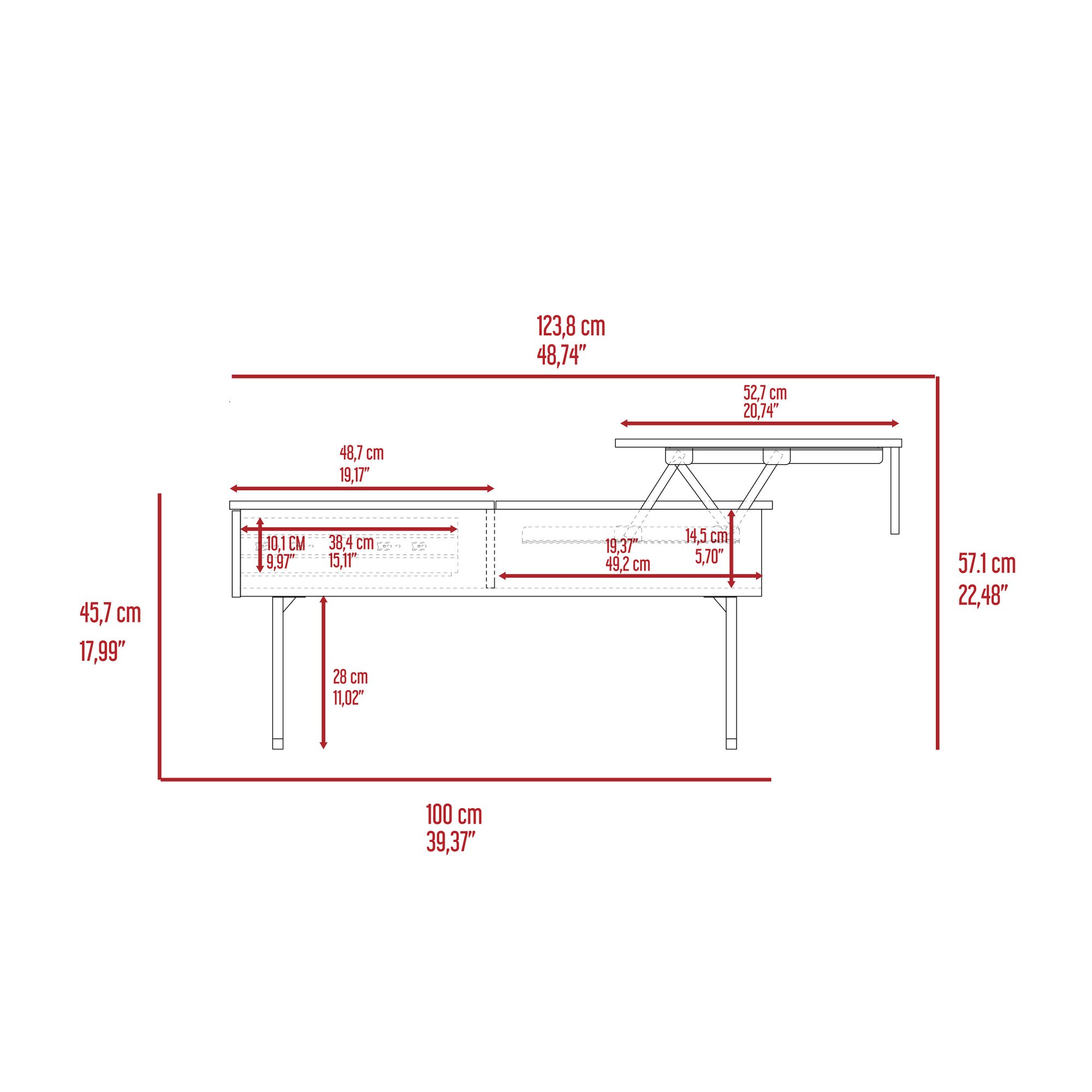 zwyo hosimu Q26081901645 Coffee-Tables - View #2